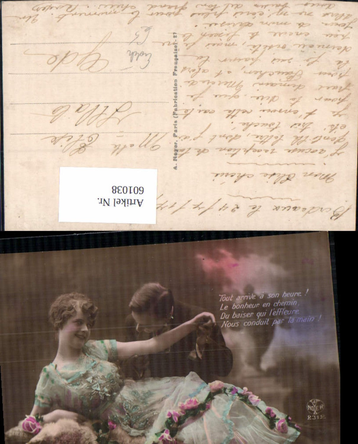 601038,Paar Liebe Kuss Arm Text Erotik pub A. Noyer 2312