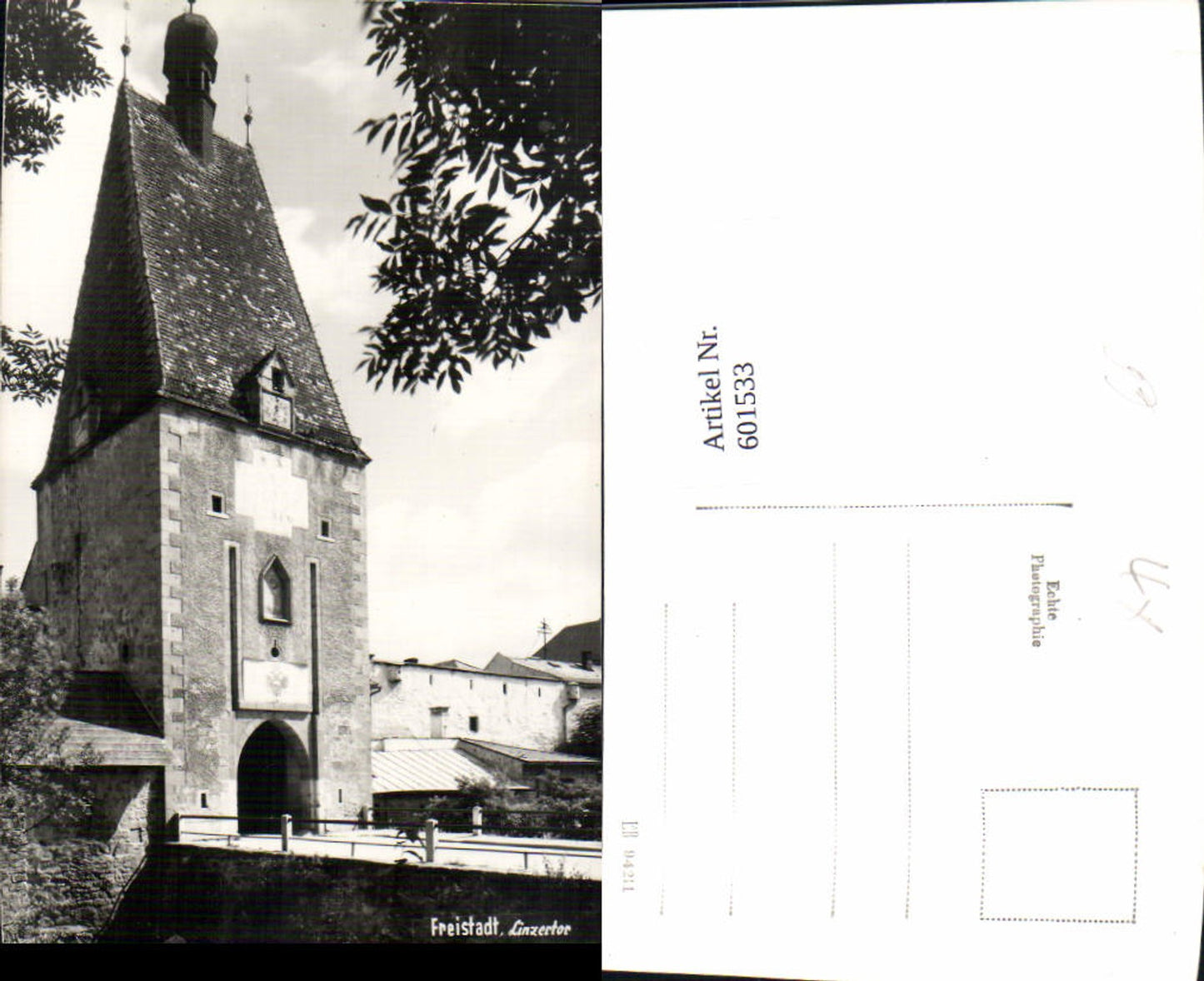 601533, Photo Ak Freistadt Linzertor Clock