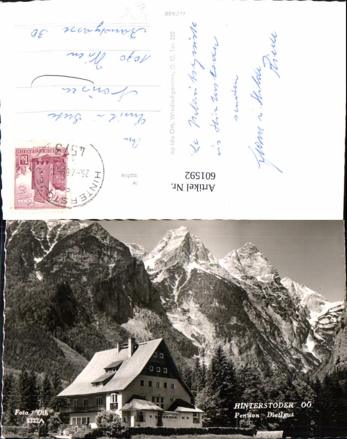 601592,Foto Ak Hinterstoder Pension Dietlgut pub Foto Oth 2322A