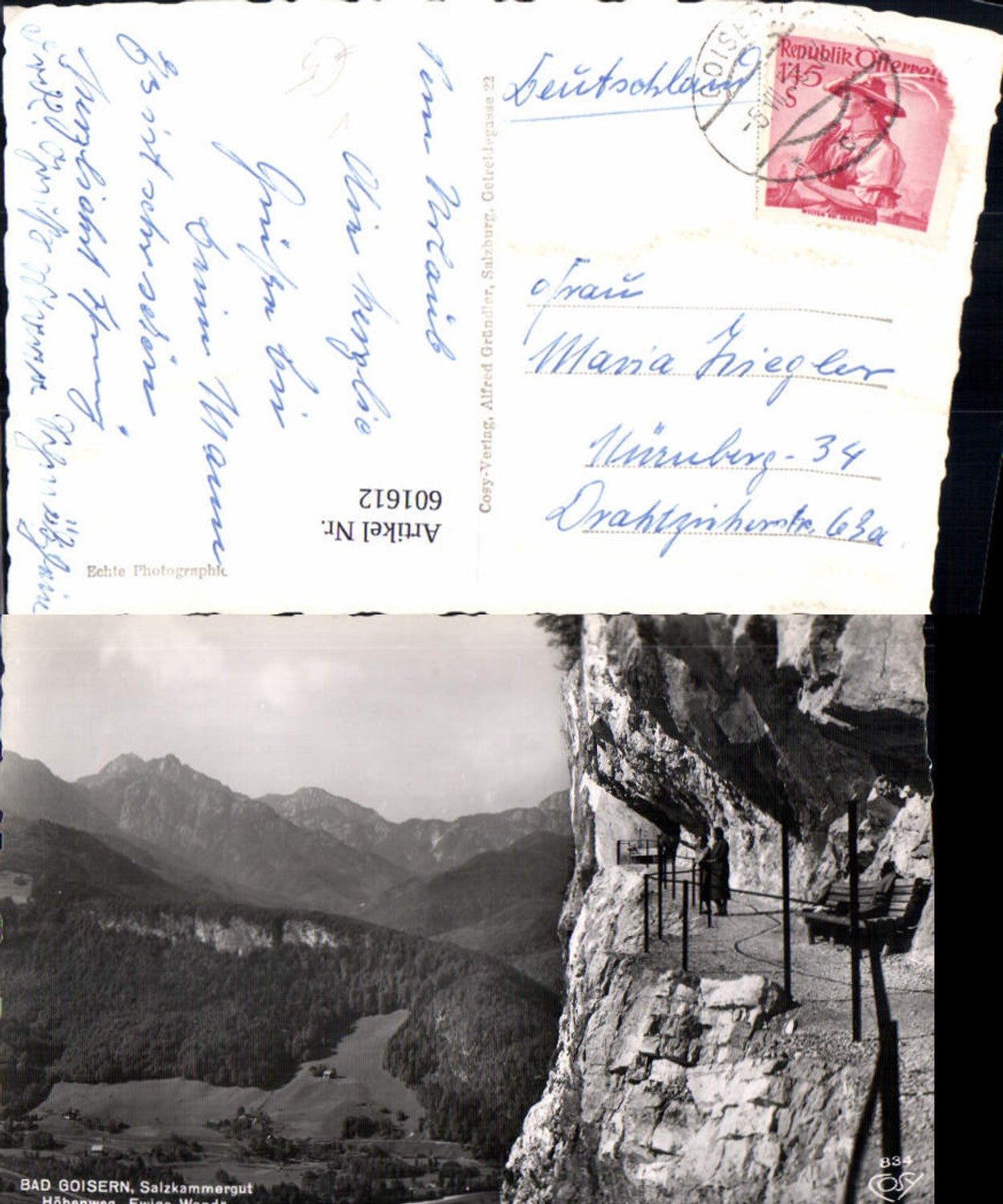 601612,Foto Ak Bad Goisern Salzkammergut Höhenweg Ewige Wand pub Cosy 834