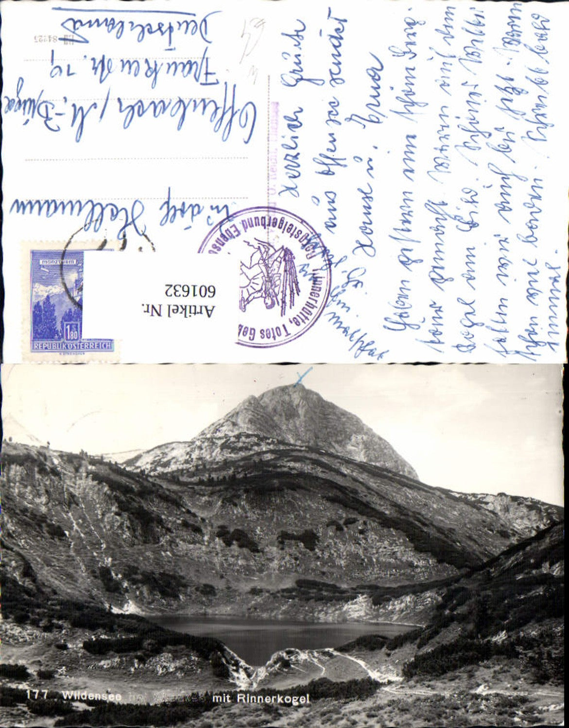 601632,Foto Ak Wildensee m. Rinnerkogel Ebensee am Traunsee