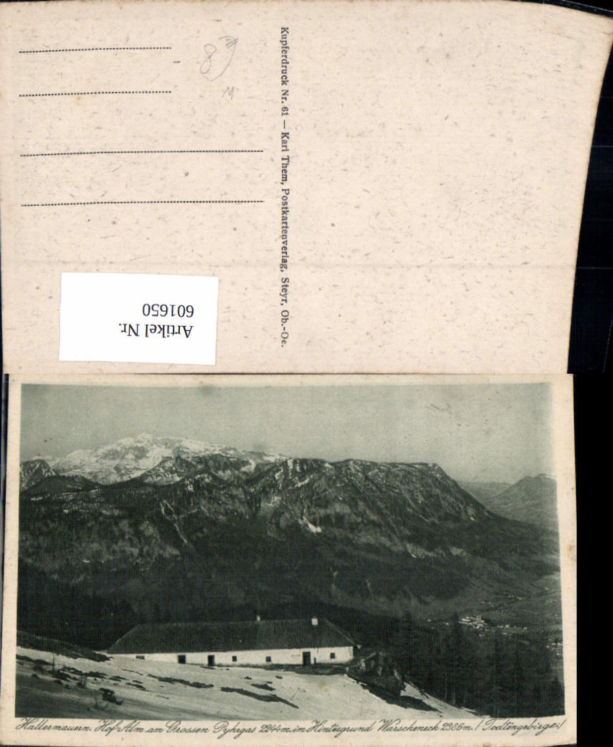 601650,Spital am Pyhrn Hofalmhütte Hallermauer Hof-Alm a. Gr. Pyhrgas Warscheneck