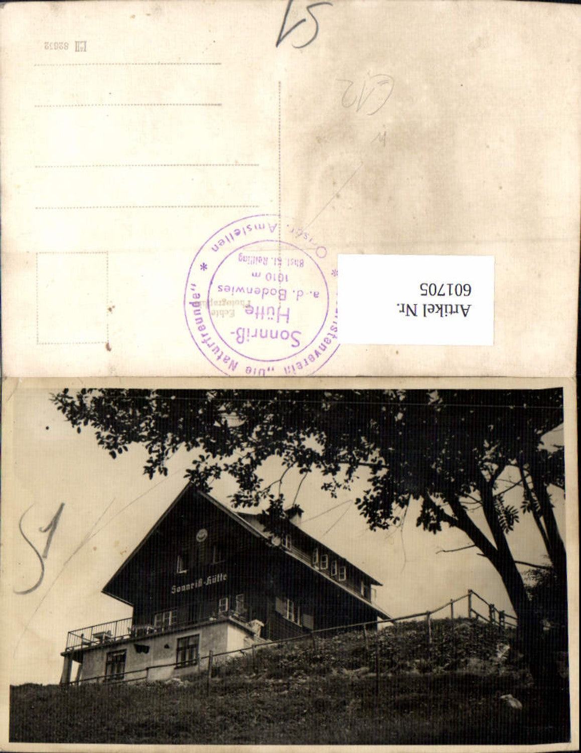 601705,Foto Ak Sonnrisshütte Kleinreifling