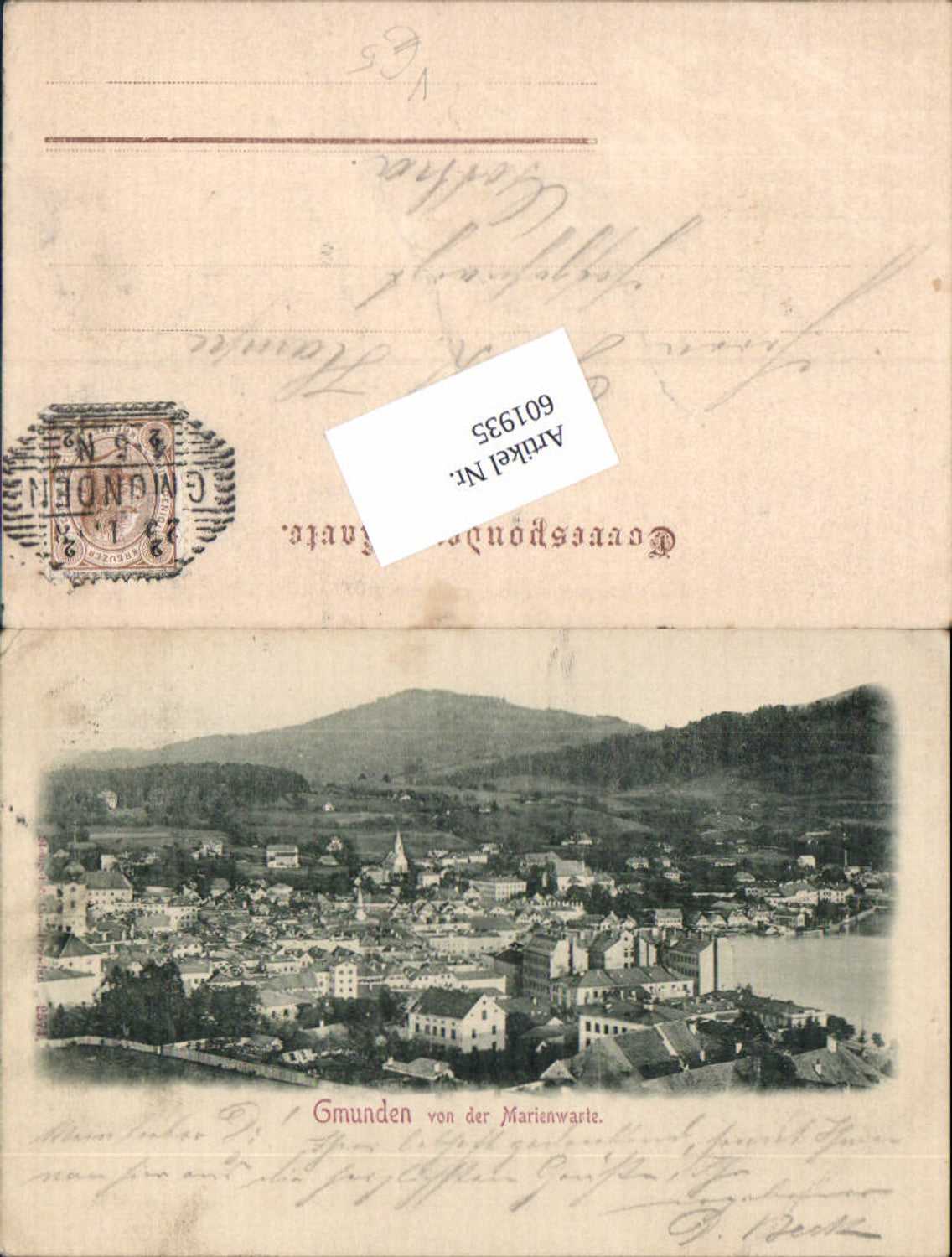 601935,Gmunden am Traunsee von der Marienwarte pub Stengel & Co. 2574