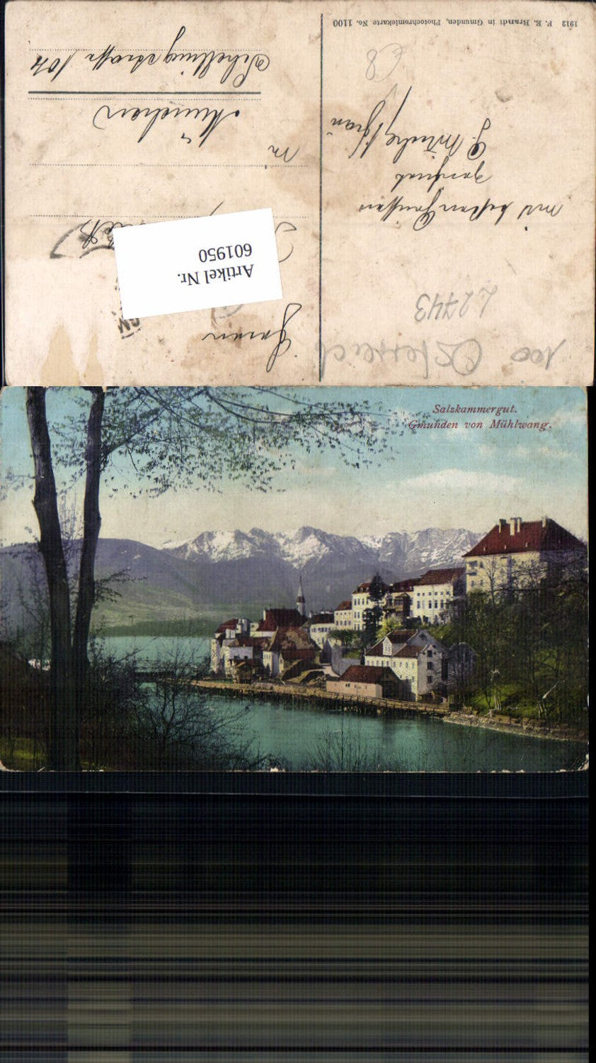 601950,Gmunden am Traunsee von Mühlzwang Salzkammergut pub Brandt 1100