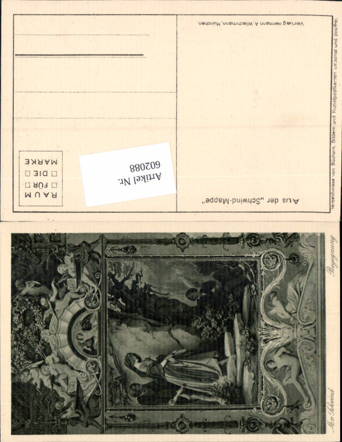 602088,Künstler AK M. v. Schwind Begegnung Frau Mann