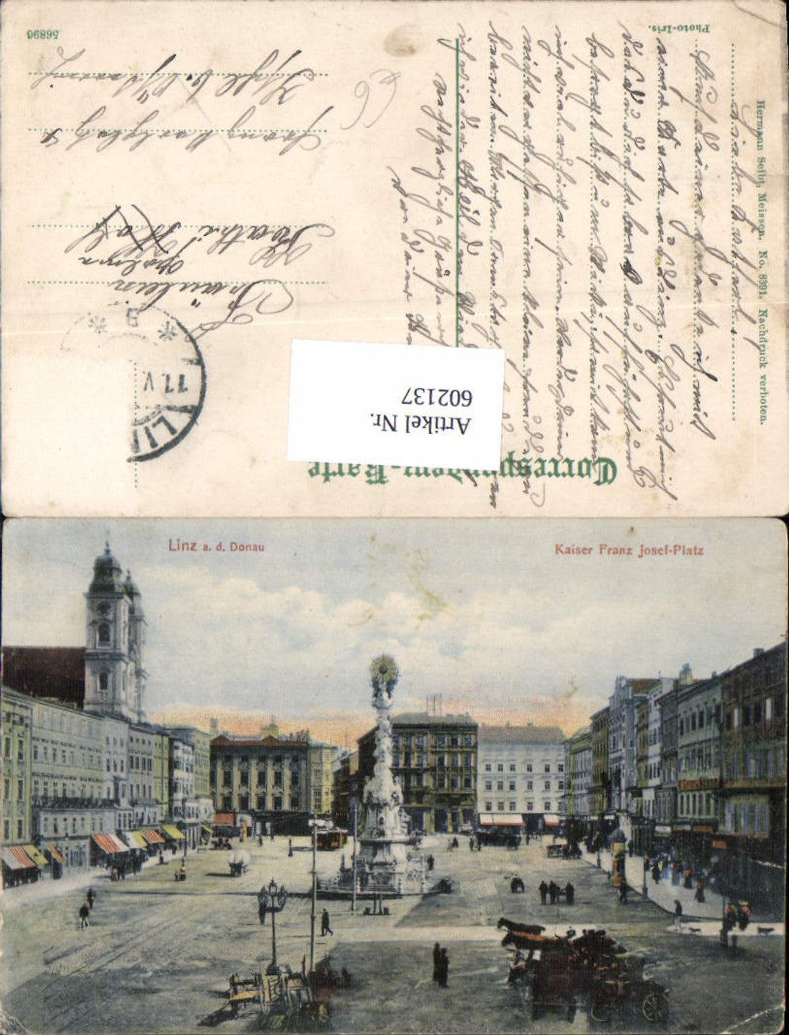 602137,Linz an der Donau Kaiser Franz Josef Platz pub Hermann Seibt