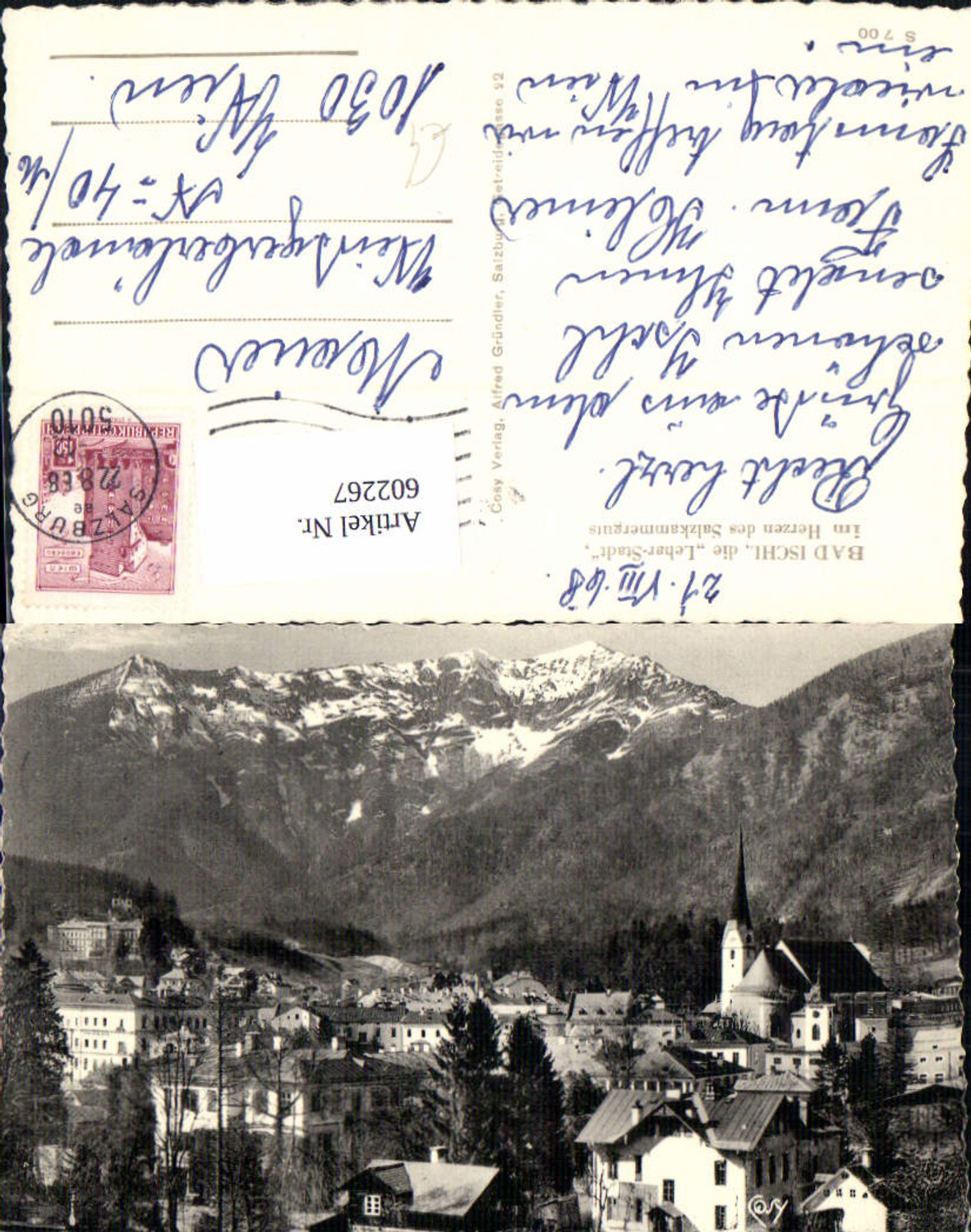 602267,Foto Ak Bad Ischl Ansicht