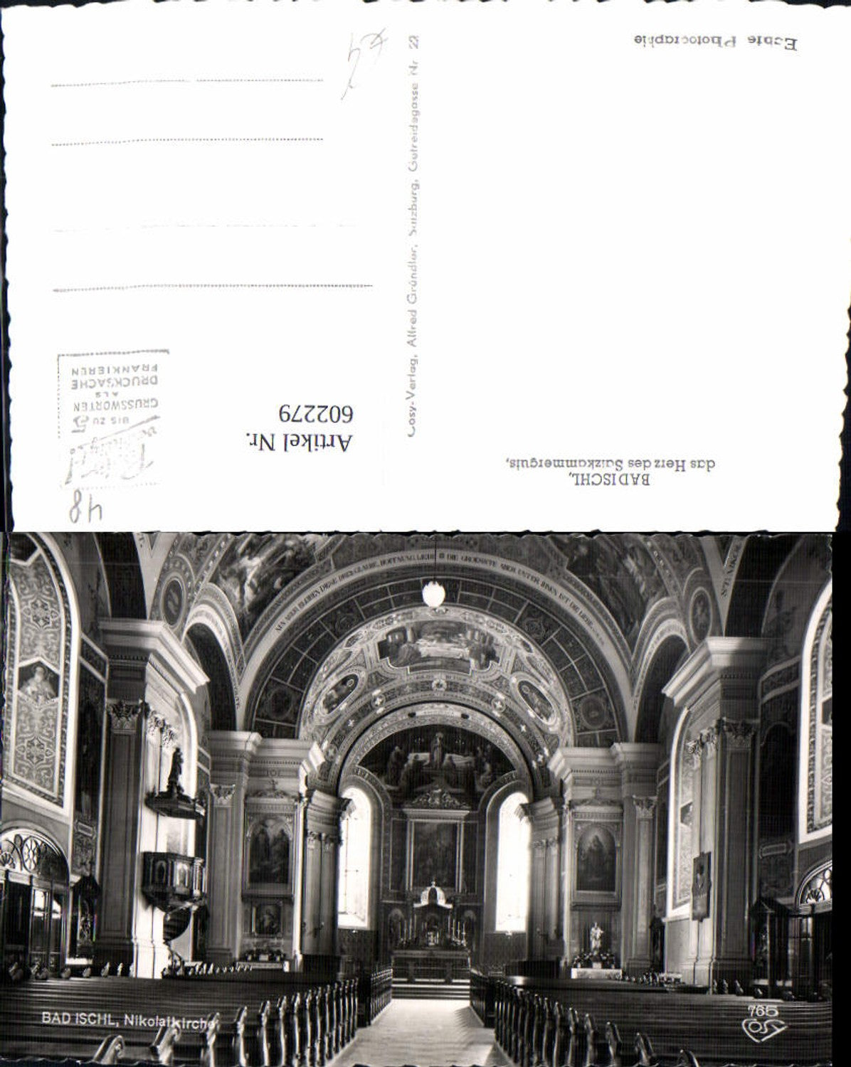 602279,Foto Ak Bad Ischl Nikolaikirche Kirche pub Cosy 765