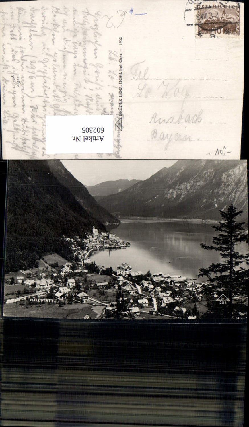 602305,Foto Ak Hallstatt Totale