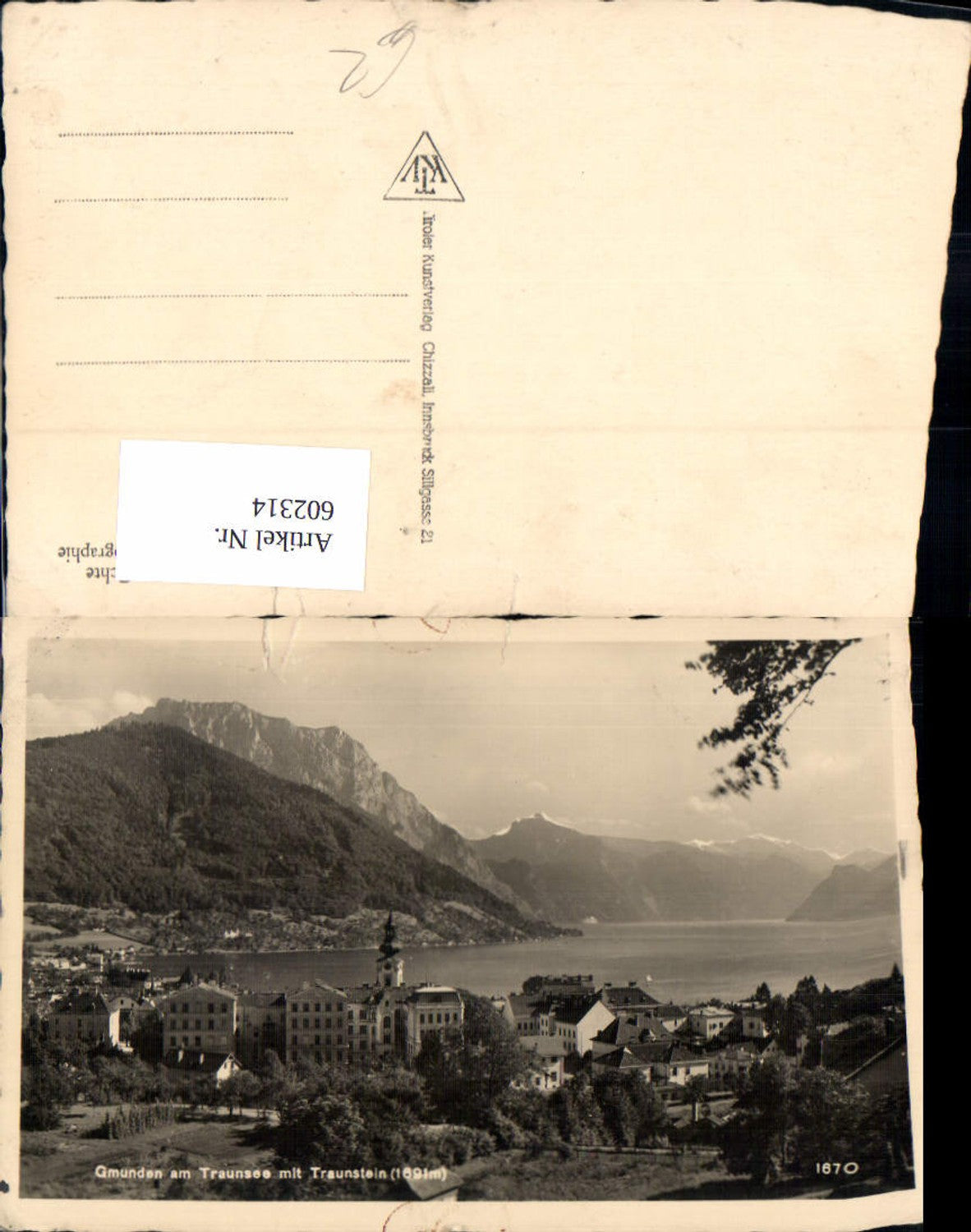 602314,Foto Ak Gmunden a. Traunsee m. Traunstein