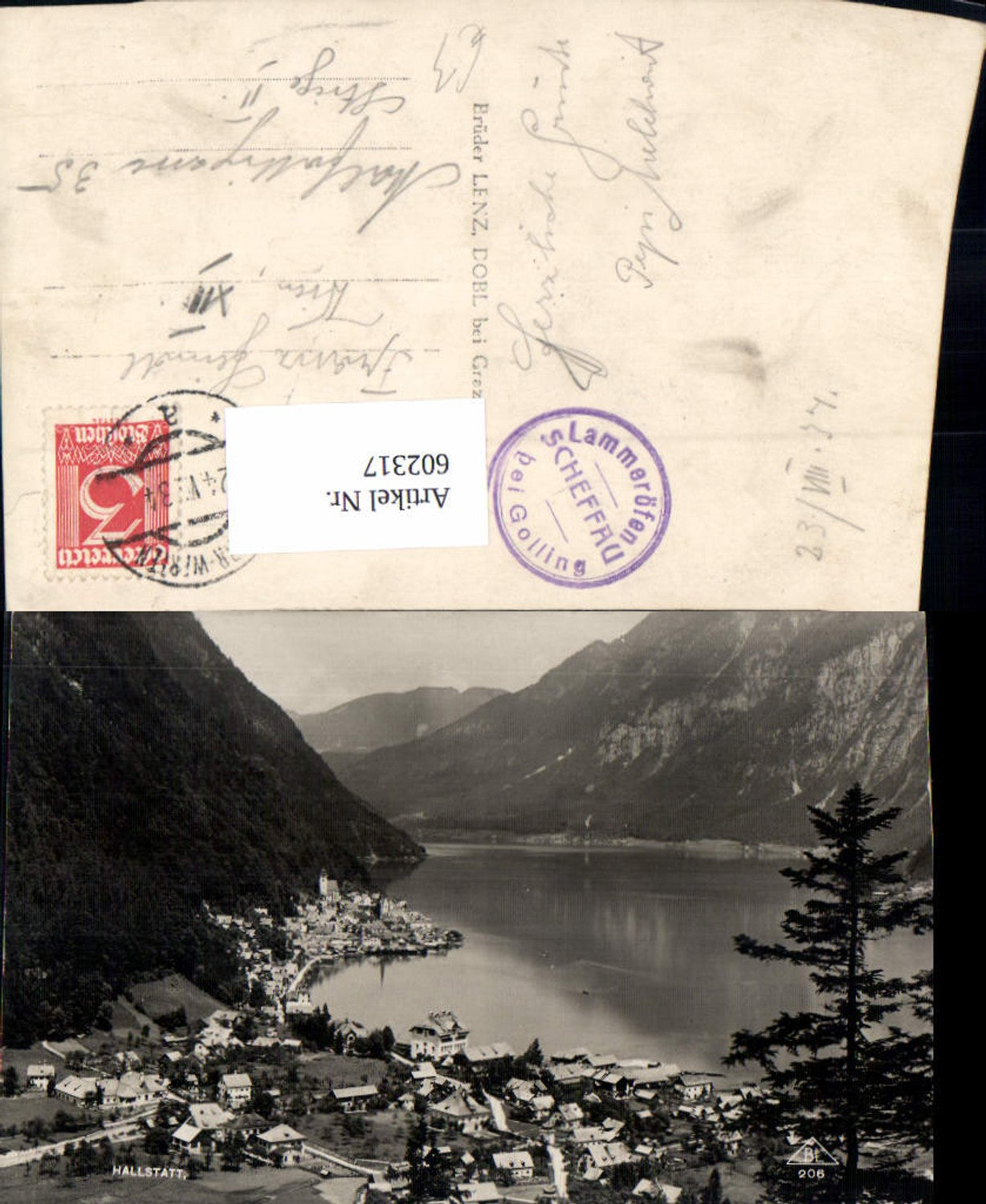 602317,Foto Ak Hallstatt Totale