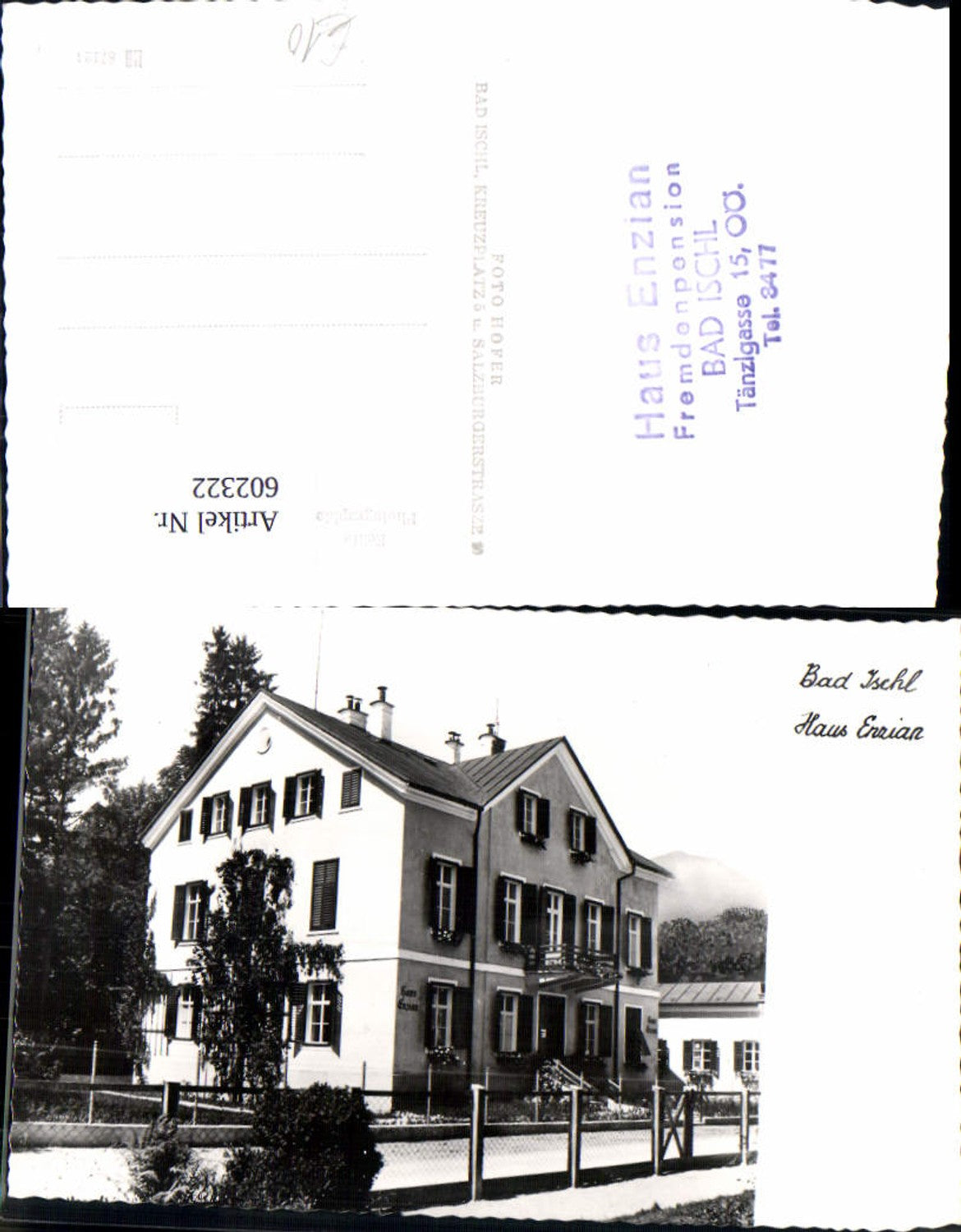 602322,Foto Ak Bad Ischl Haus Enzian