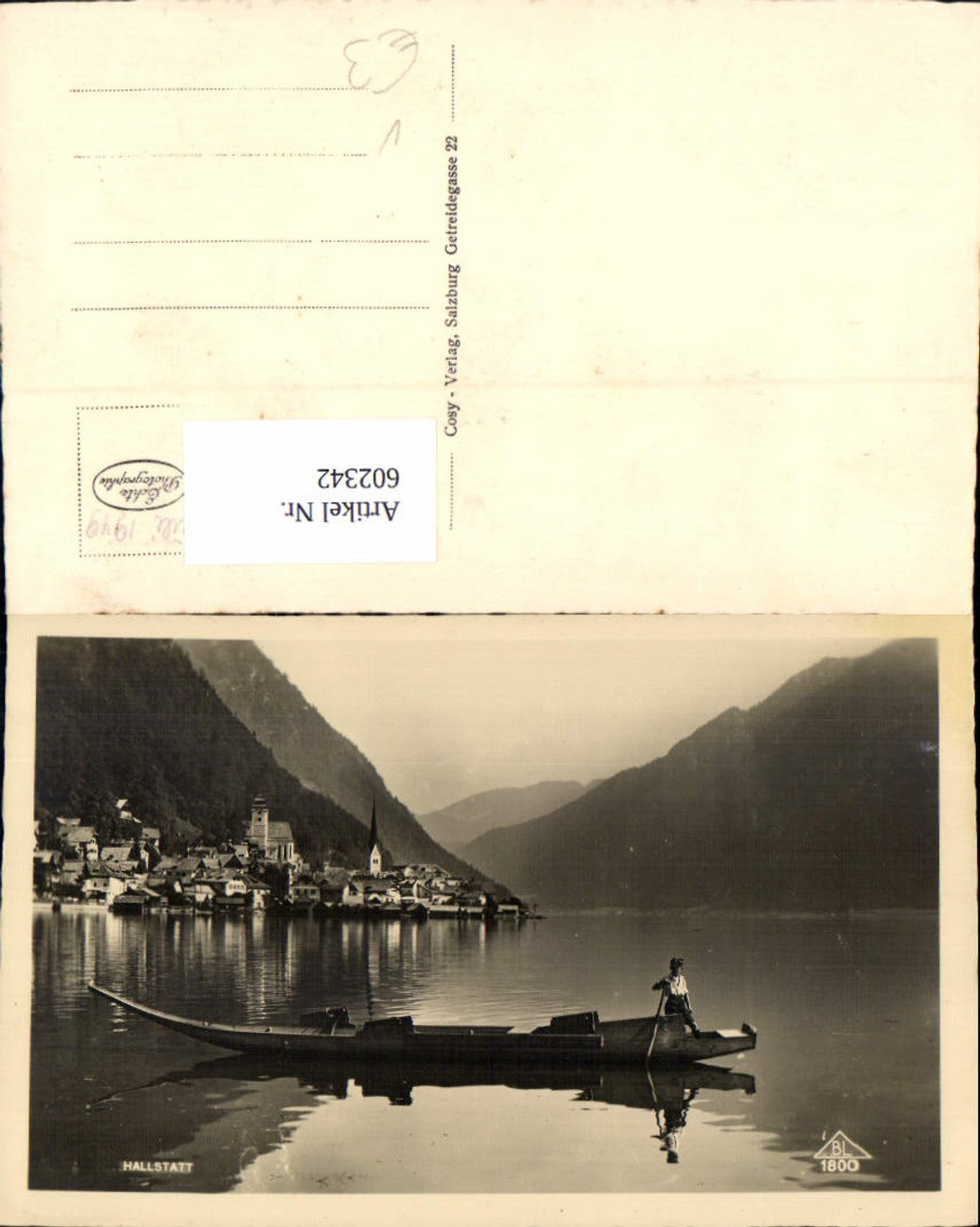 602342,Foto Ak Hallstatt Zille Boot pub Cosy BL 1800