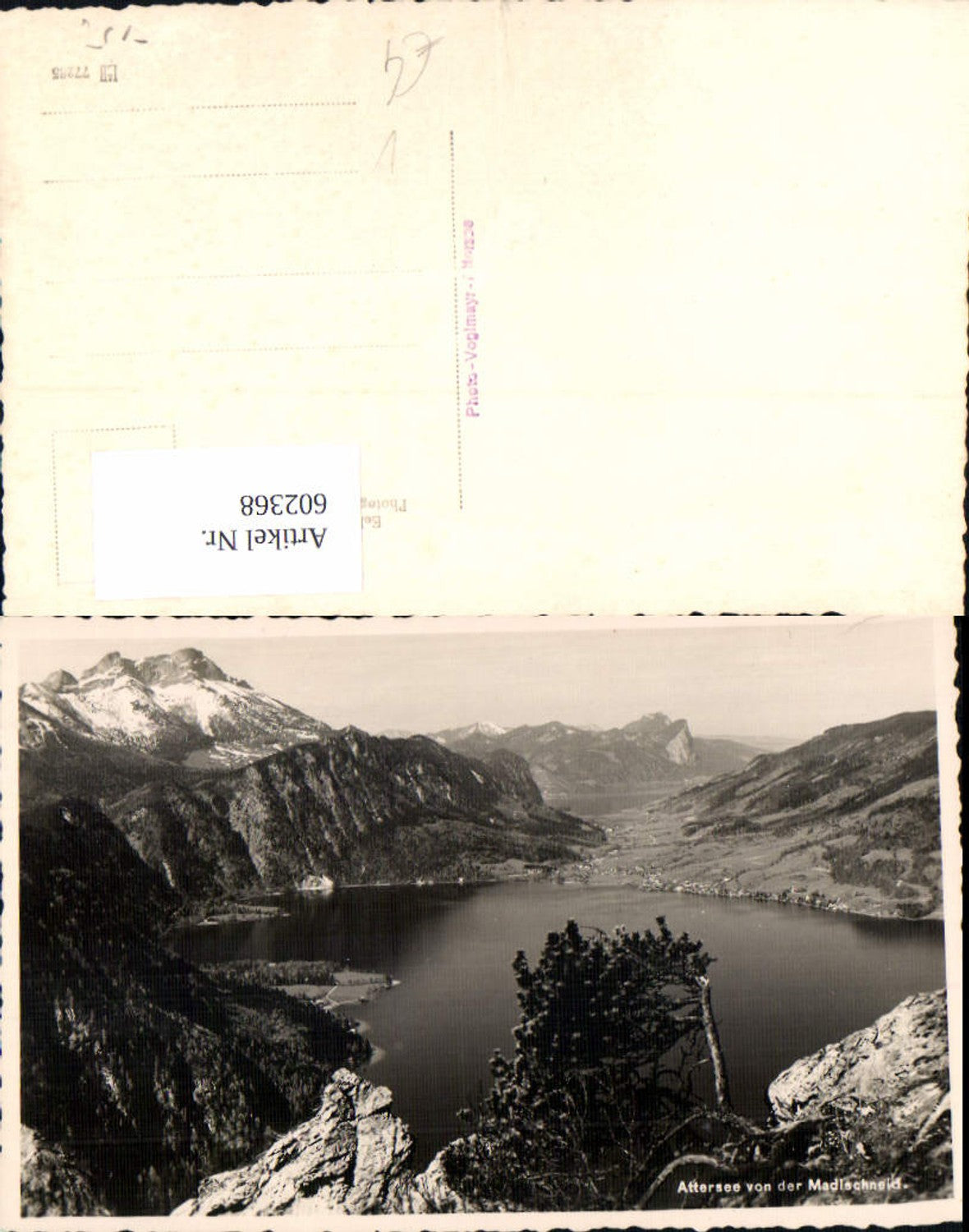 602368,Foto Ak Attersee v. d. Madlschneid pub Photo Voglmayr