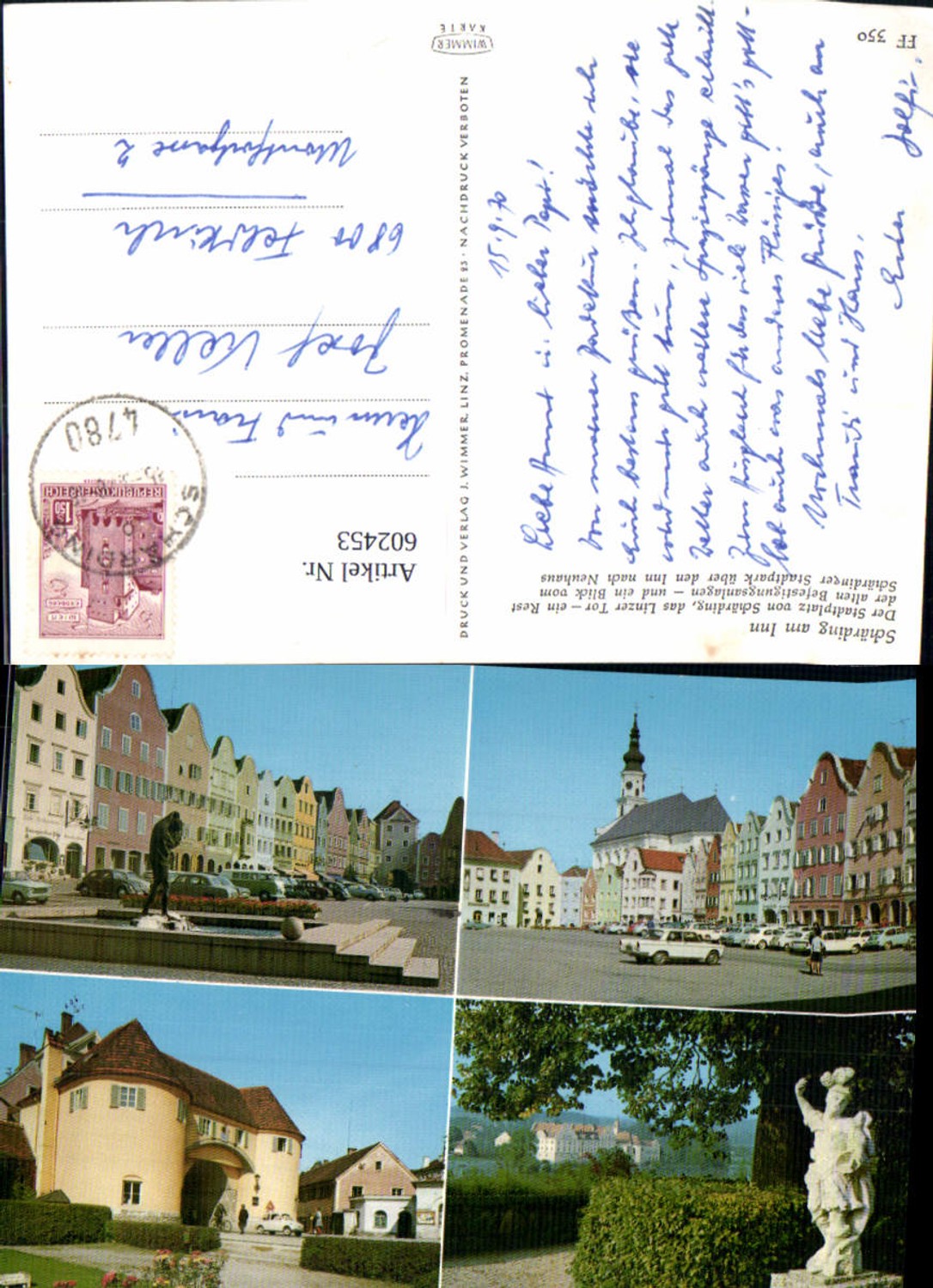 602453,Mehrbild Ak Schärding a. Inn Linzer Tor Stadtpark