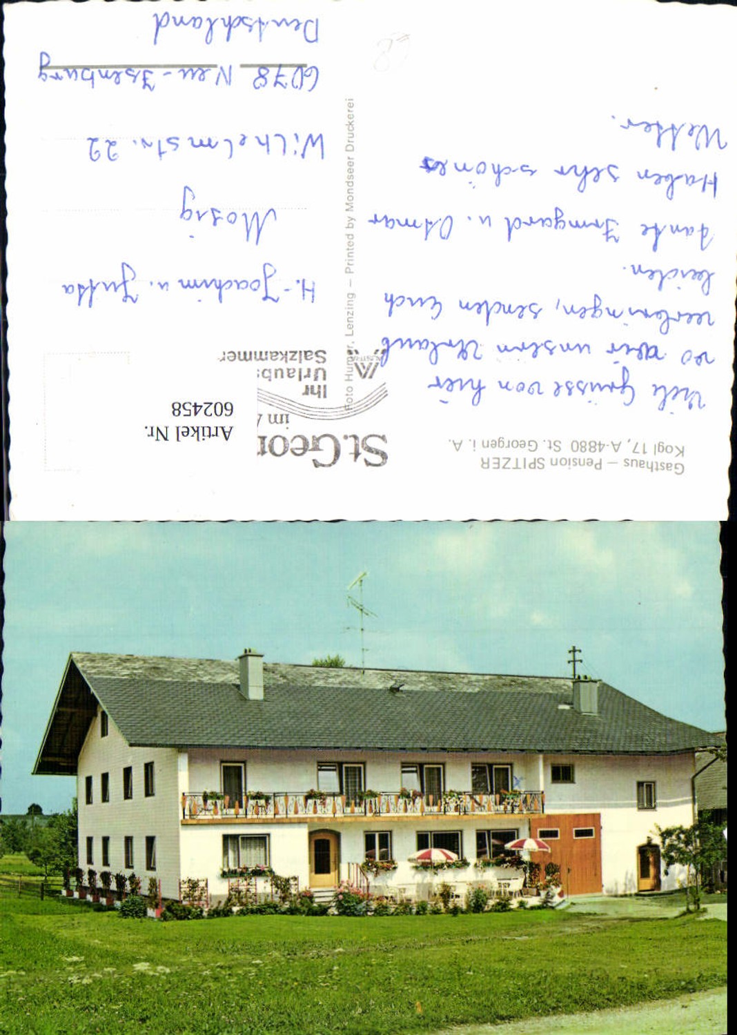 602458,St Georgen i. Attergau Gasthaus Pension Spitzer