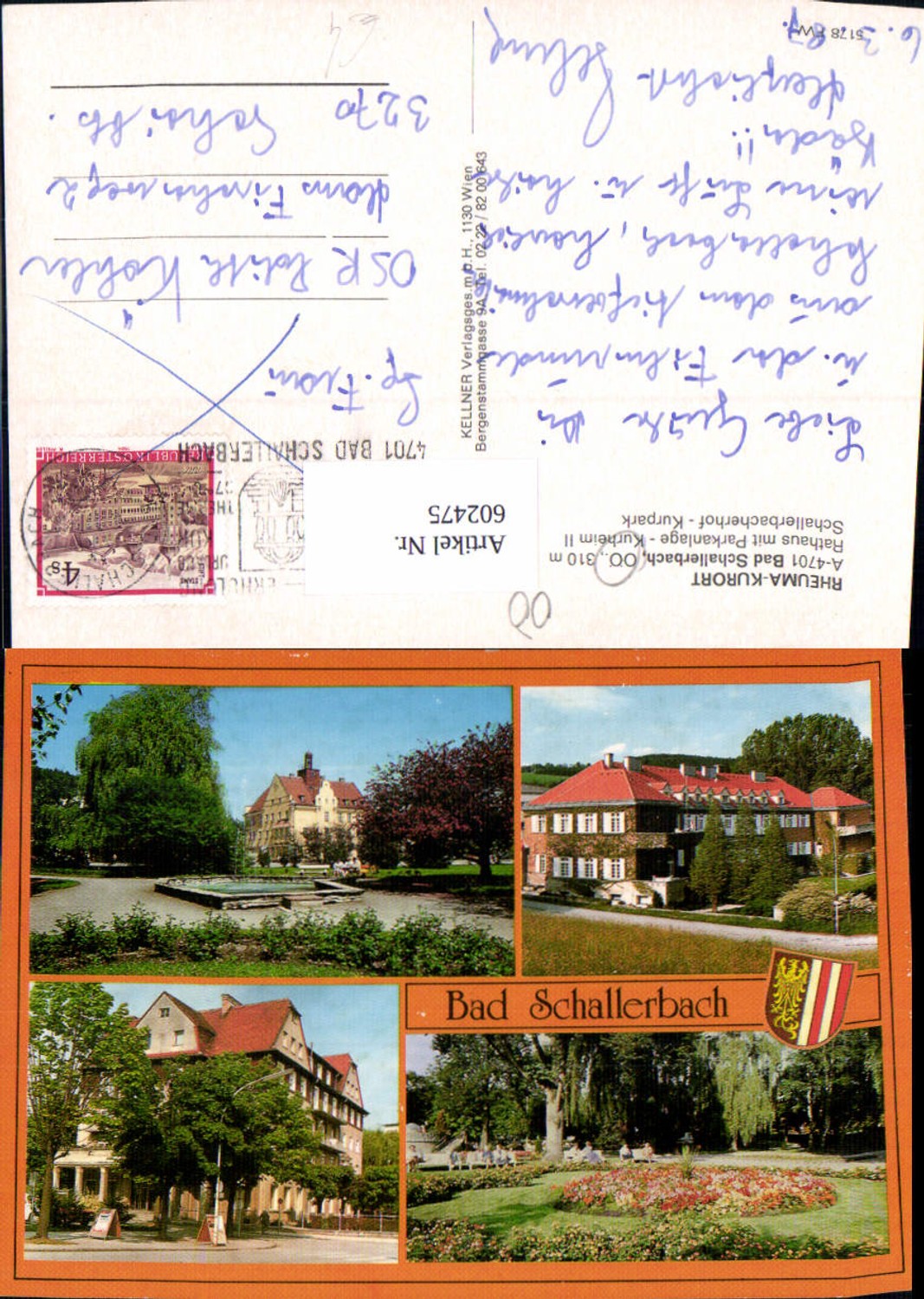 602475,Mehrbild Ak Bad Schallerbach Kurpark Schallerbachhof Rathaus