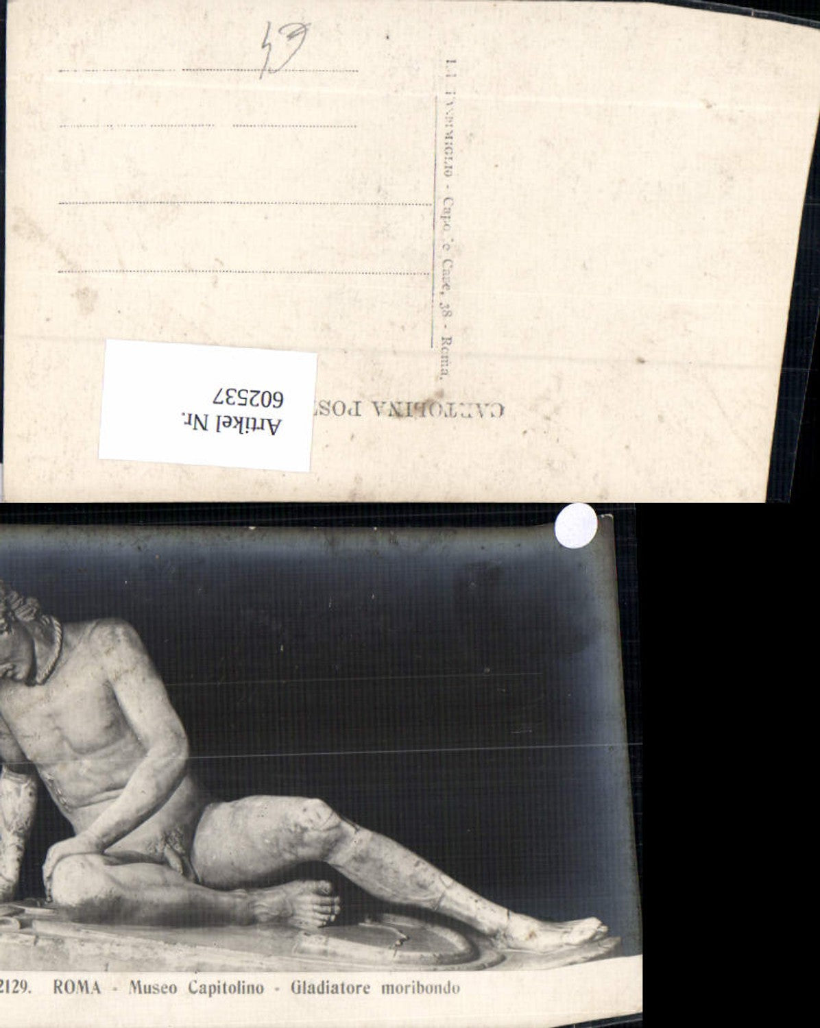 602537,Roma Rom Gladiatore moribondo Akt Figur