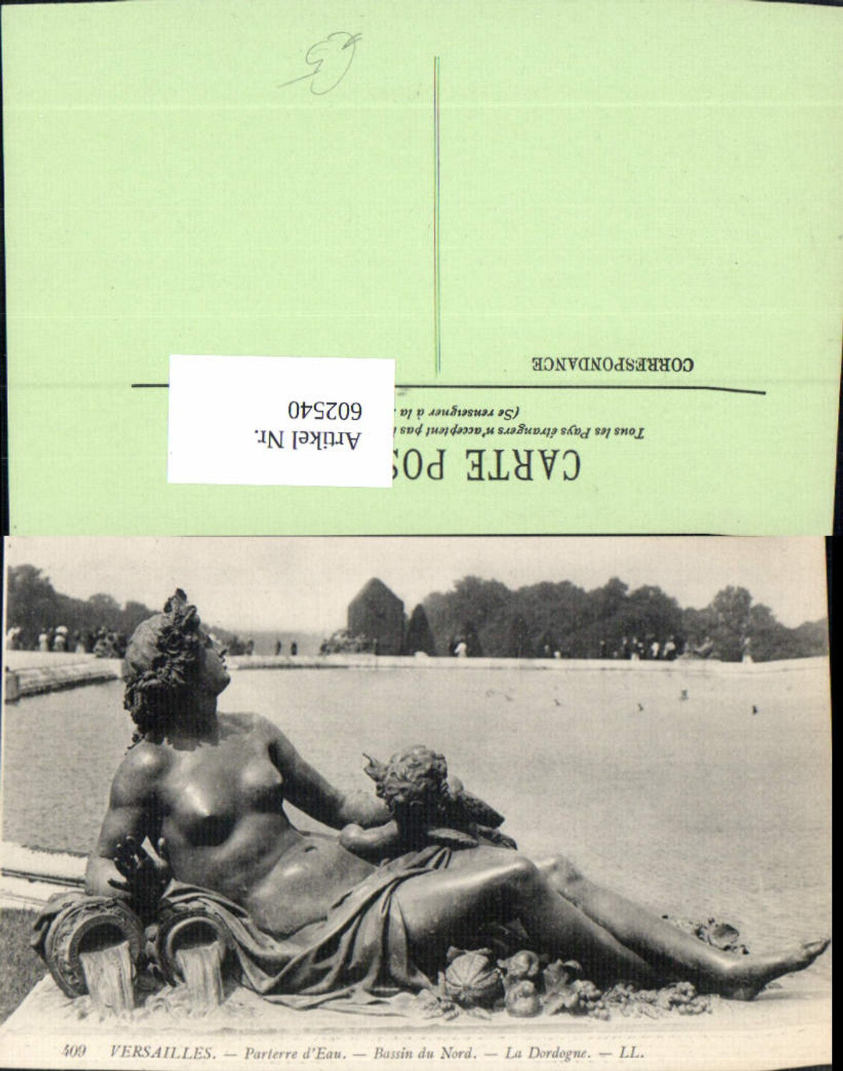 602540,Versailles Parterre d Eau Bassin du Nord La Dordogne Figur Brunnen