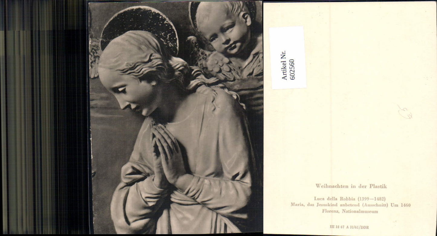 602560,Plastik Luca della Robbia Maria d. Jesuskind anbetend Florenz Nationalmuseum