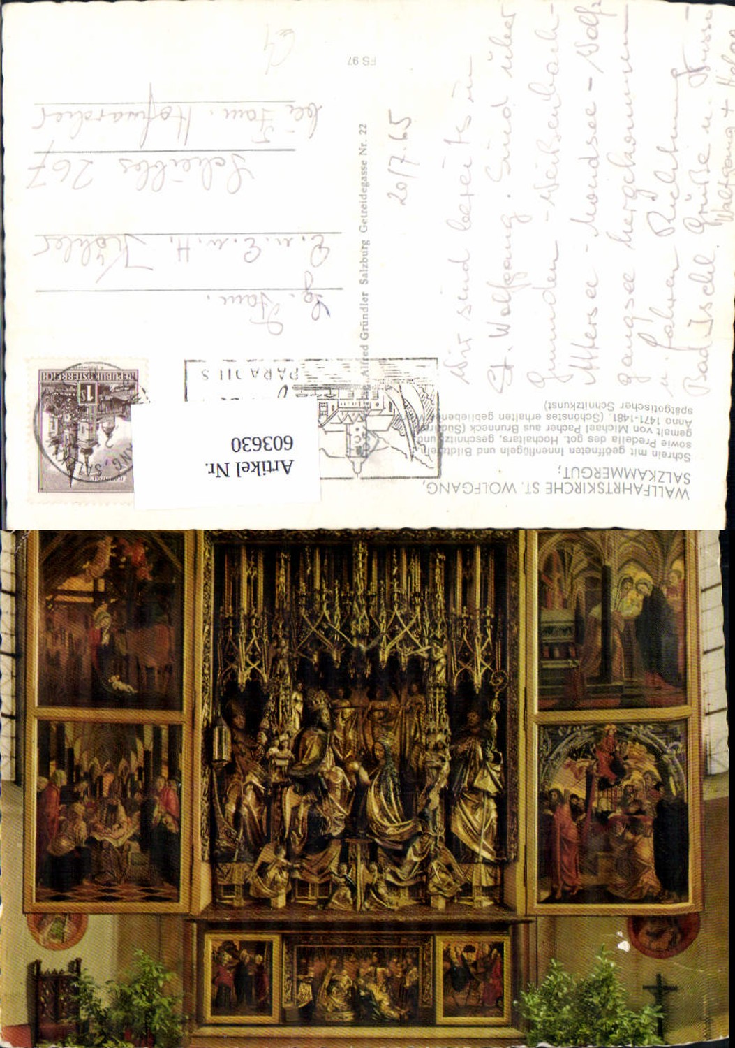 603630,St Wolfgang i. Salzkammergut Hochaltar Detailansicht Kirche