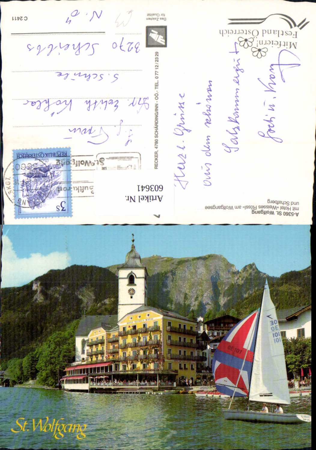 603641,St Wolfgang i. Salzkammergut Hotel Weißes Rößl Segelboot