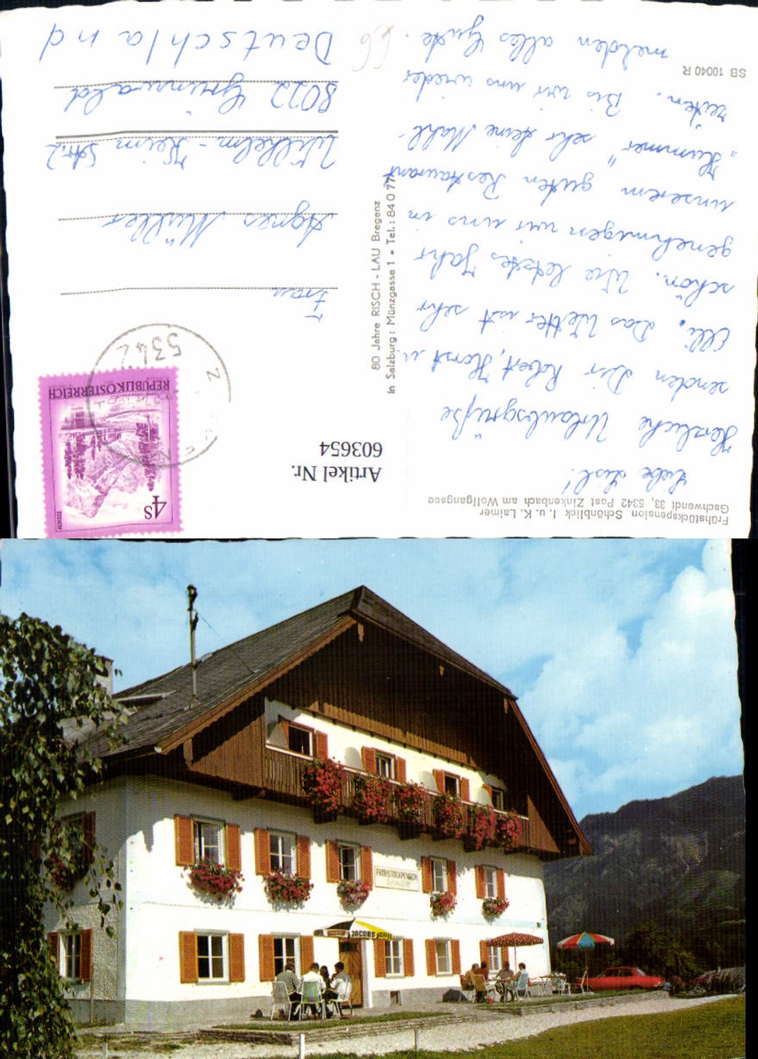 603654,Gschwendt Zinkenbach a. Wolfgangsee Frühstückspension Schönblick