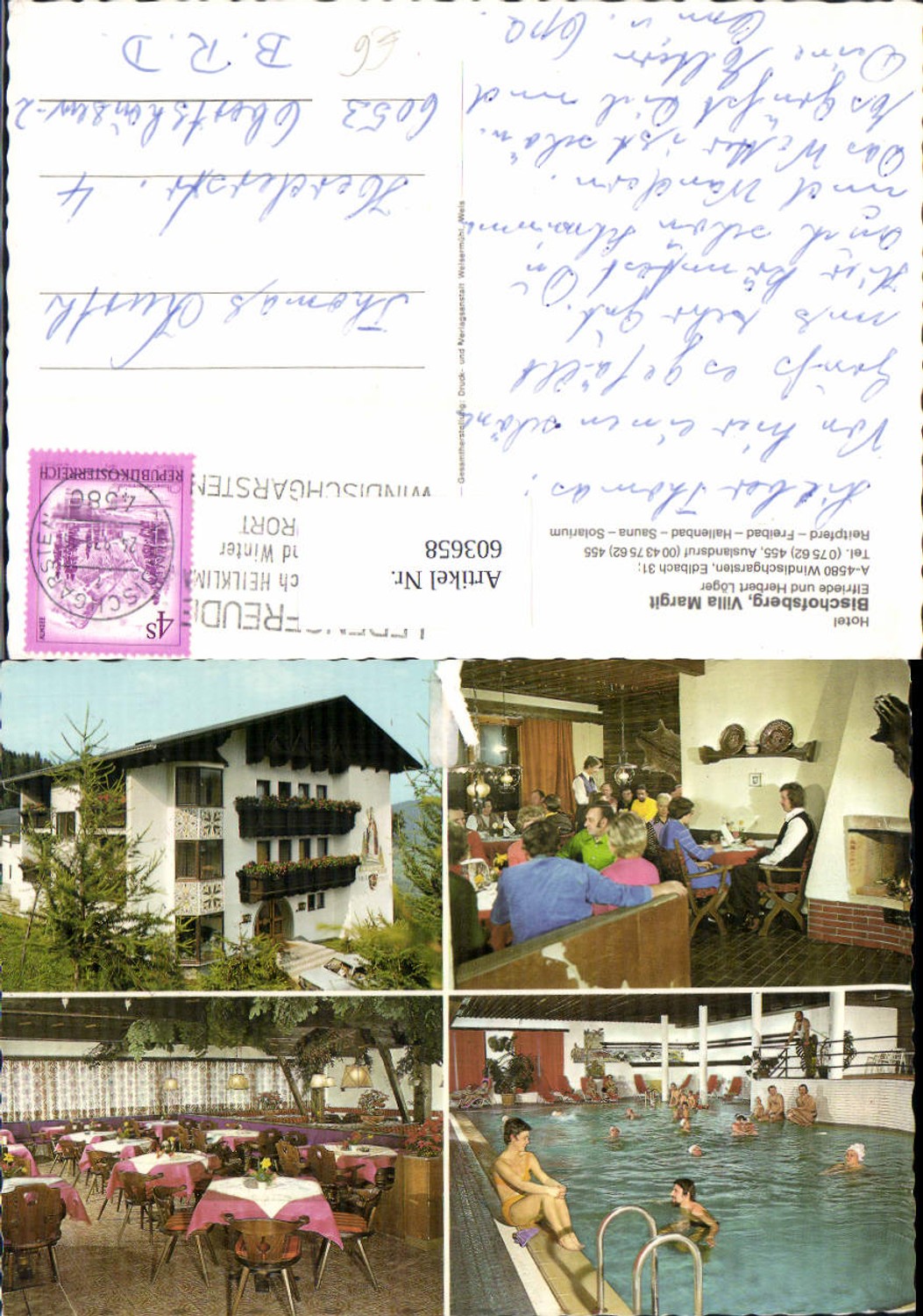 603658,Mehrbild Ak Windischgarsten Hotel Bischofsberg Villa Margit Hallenbad