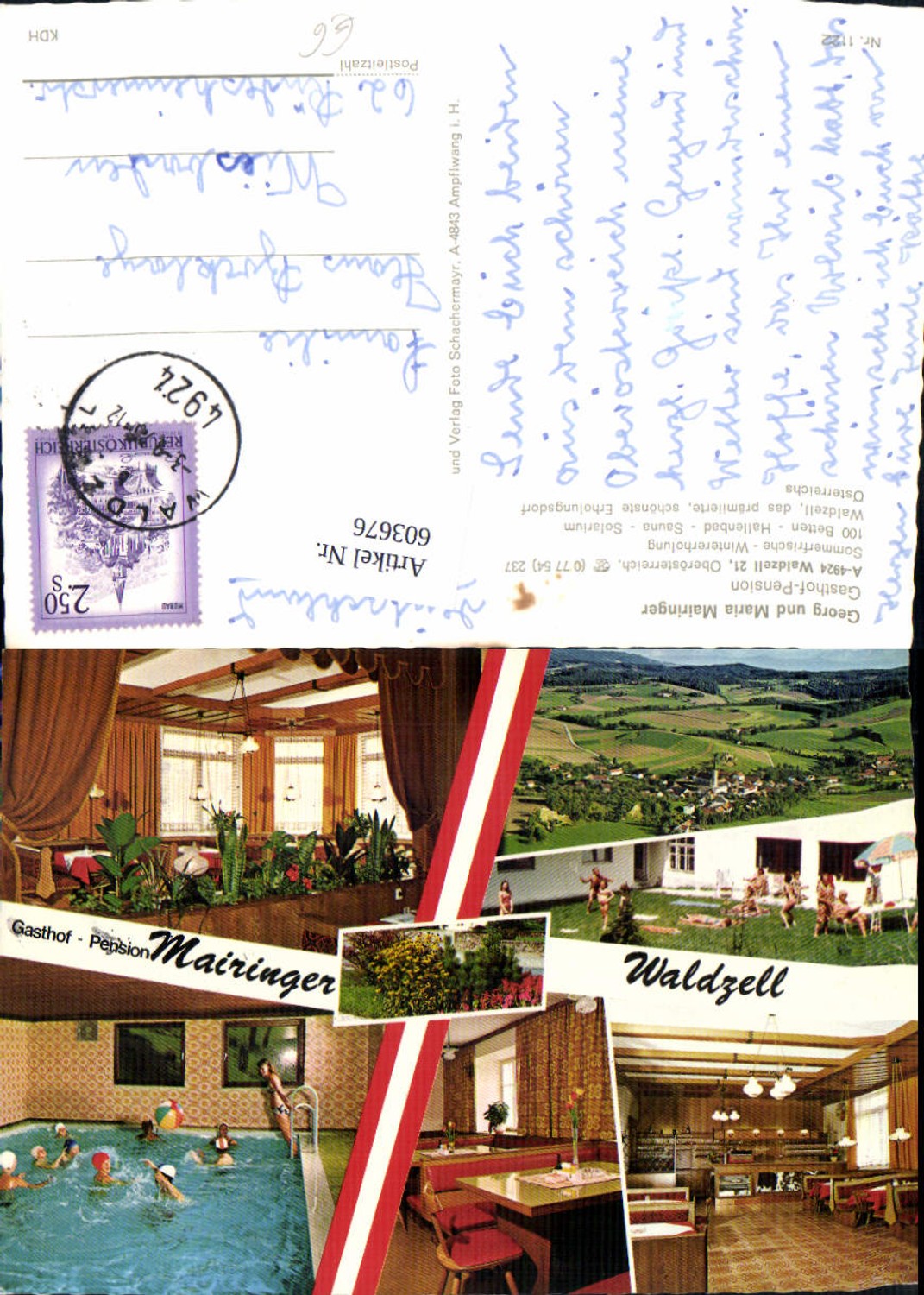 603676,Mehrbild Ak Waldzell Gasthof Pension Mairinger Hallenbad