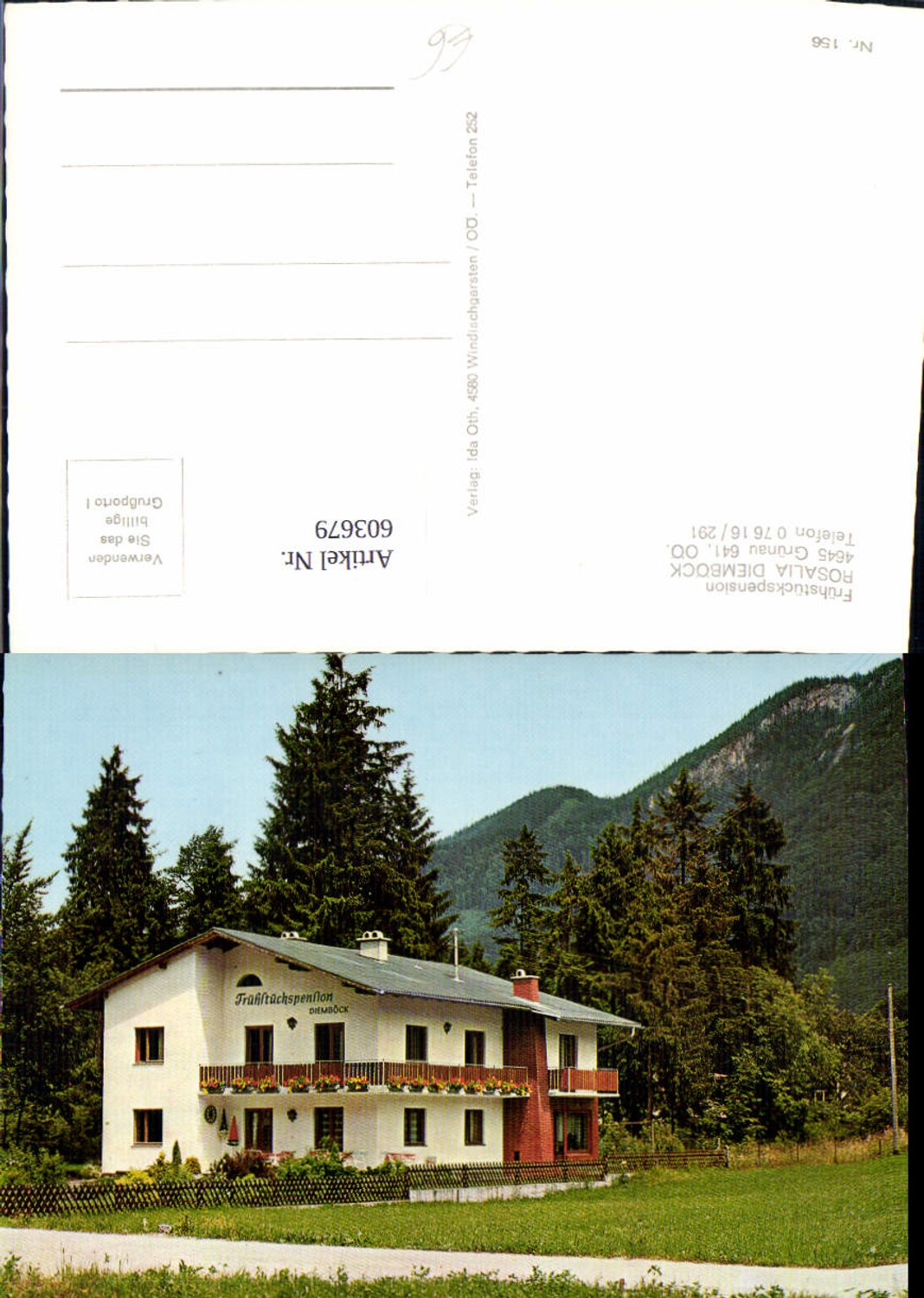 603679,Grünau i. Almtal Frühstückspension Diemböck