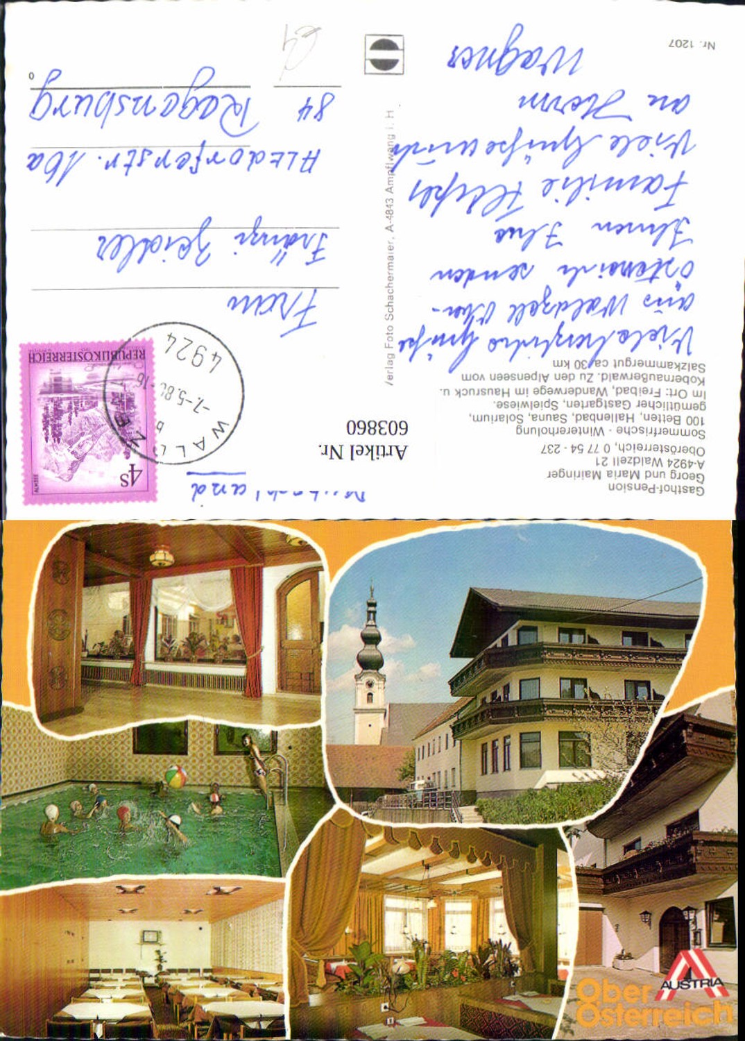 603860,Mehrbild Ak Waldzell Gasthof Pension Mairinger Hallenbad