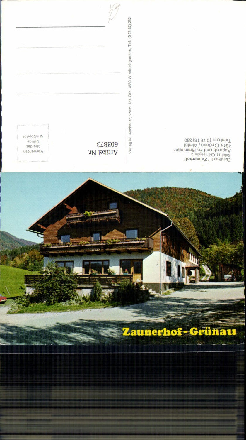 603873,Grünau i. Almtal Gasthof Zaunerhof