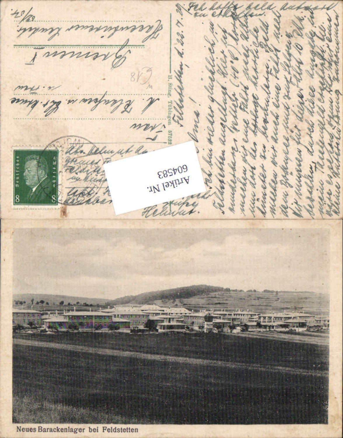 604583,Neues Barackenlager bei Feldstetten b. Laichingen Alb Donau Kreis
