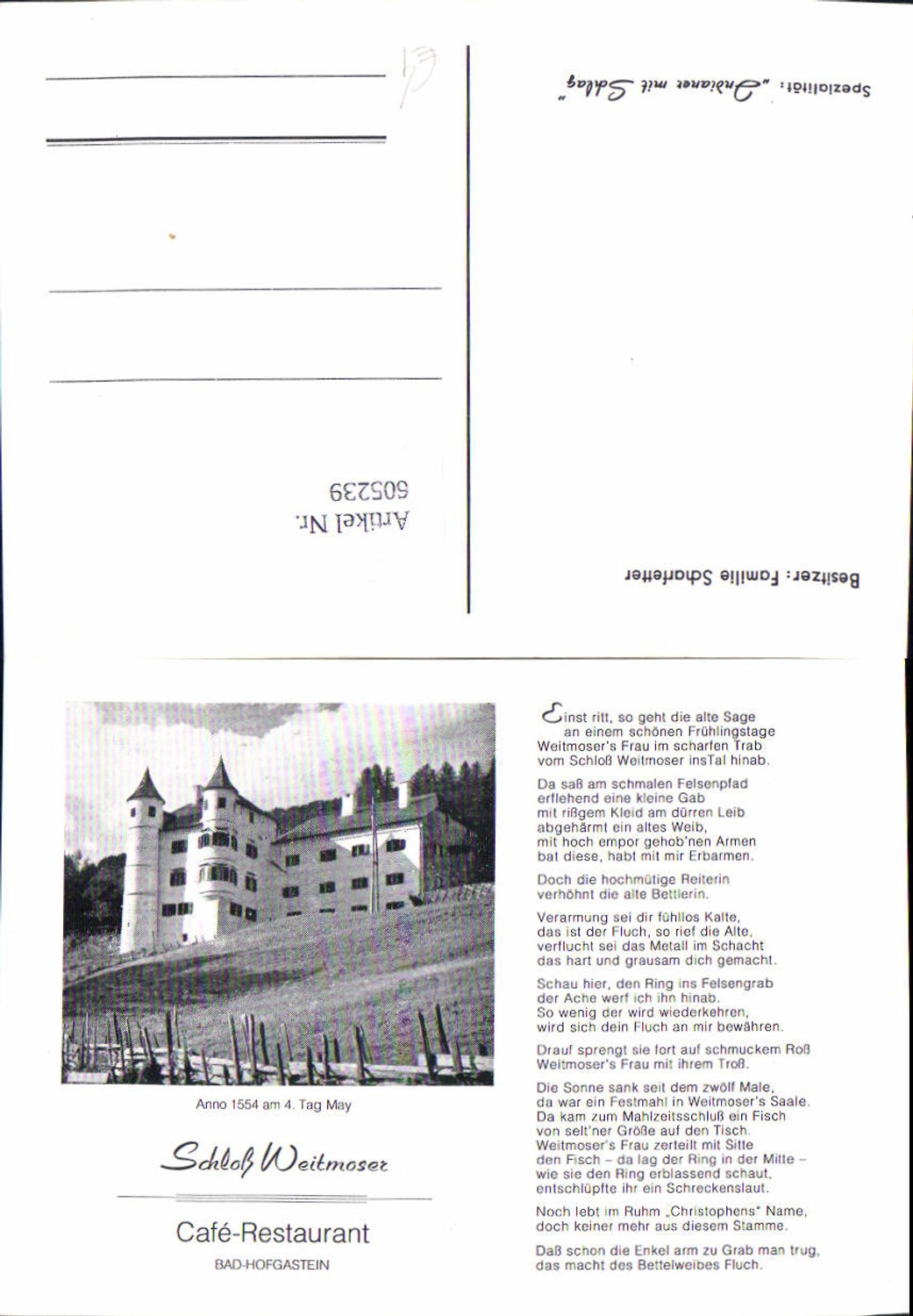 Alte Ansichtskarte – Old Postcard