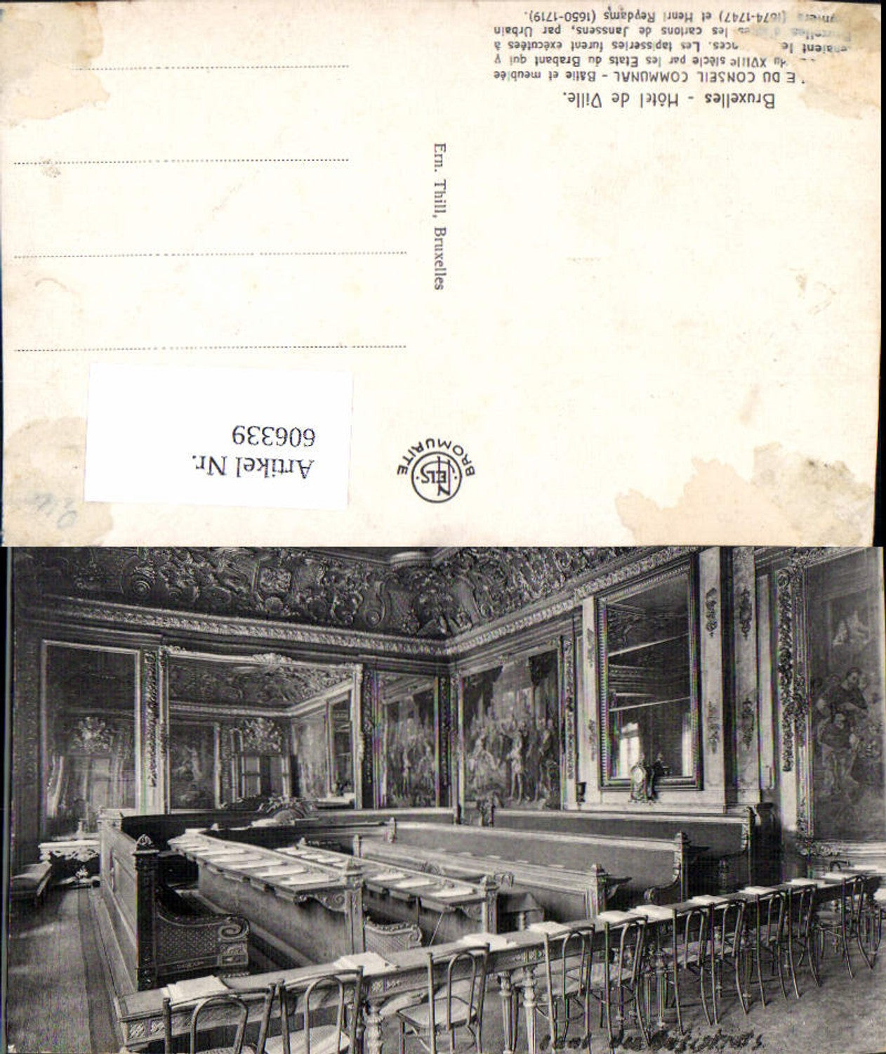 606339,Brüssel Bruxelles Hotel de Ville Interieur