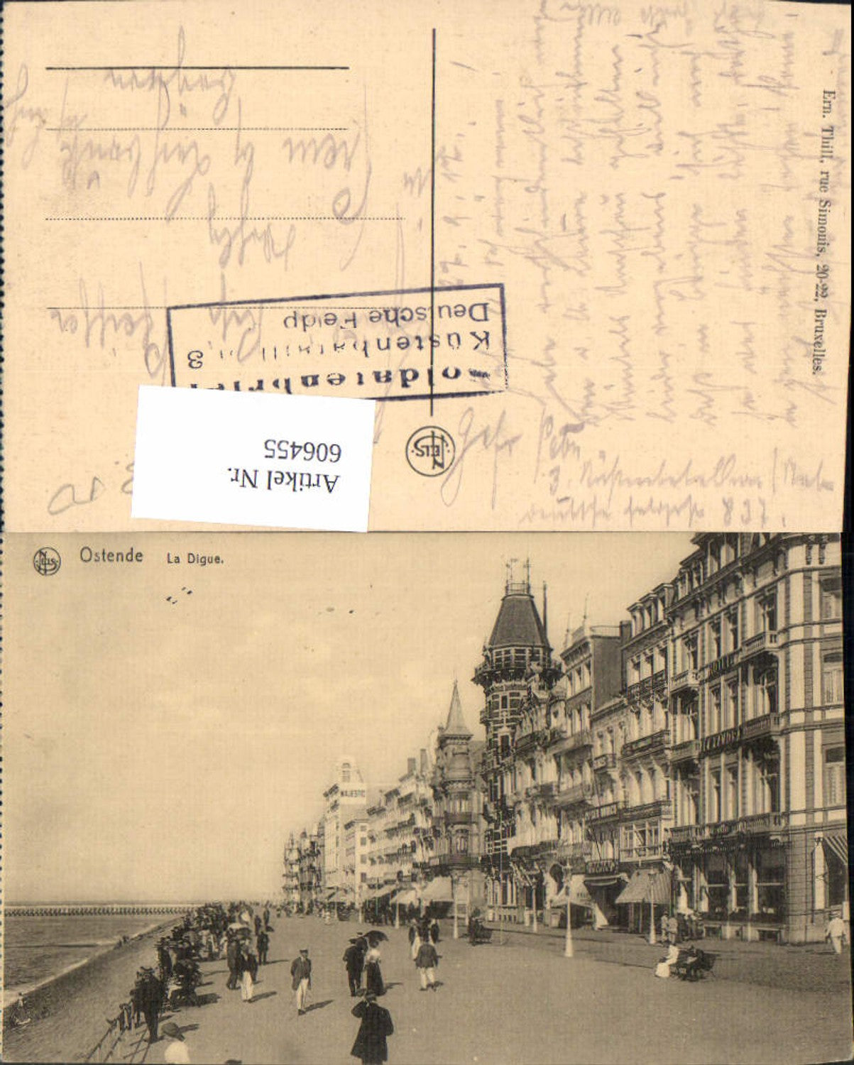 606455,Ostende La Digue Promenade Strand Belgium