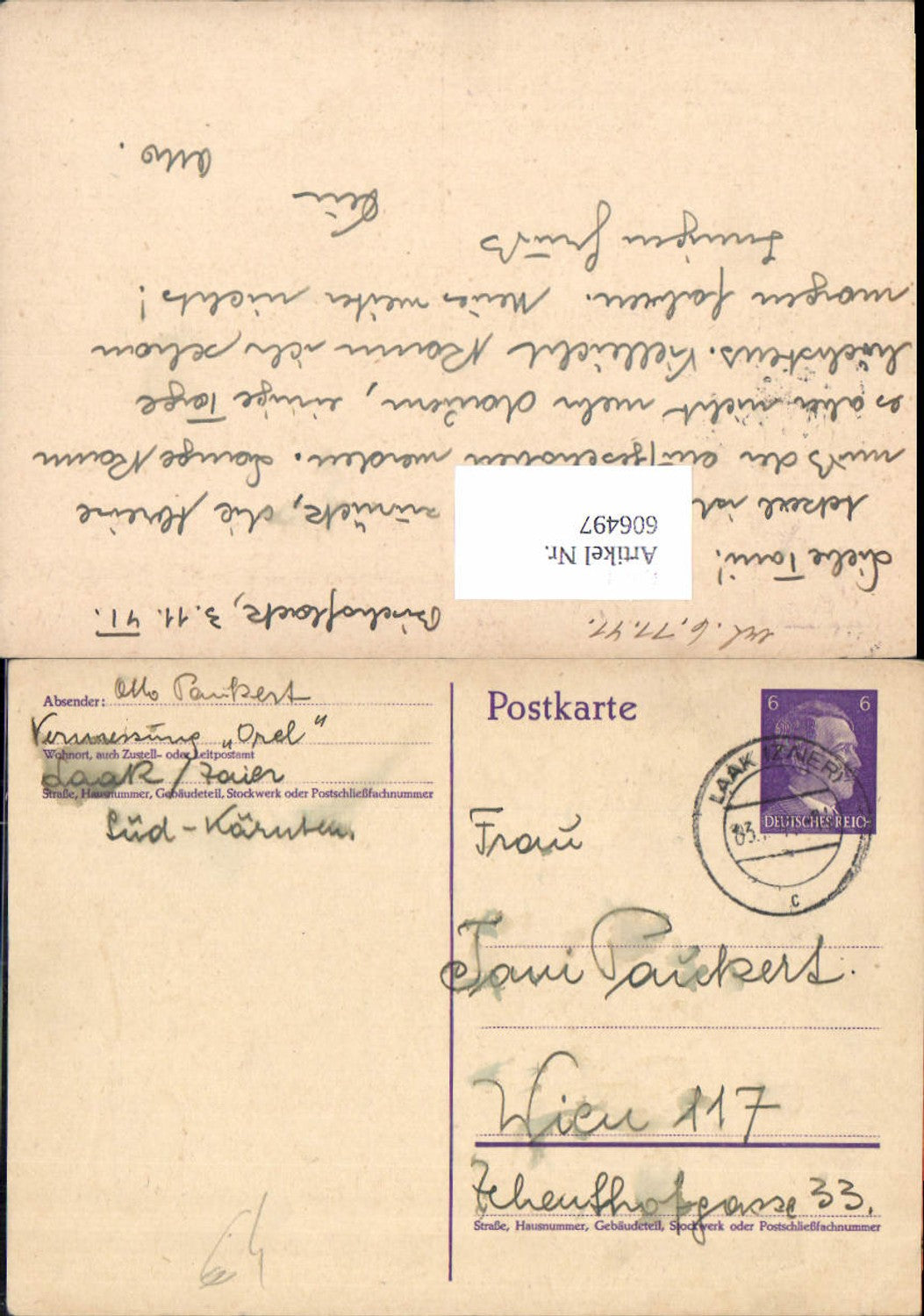 Alte Ansichtskarte – Old Postcard