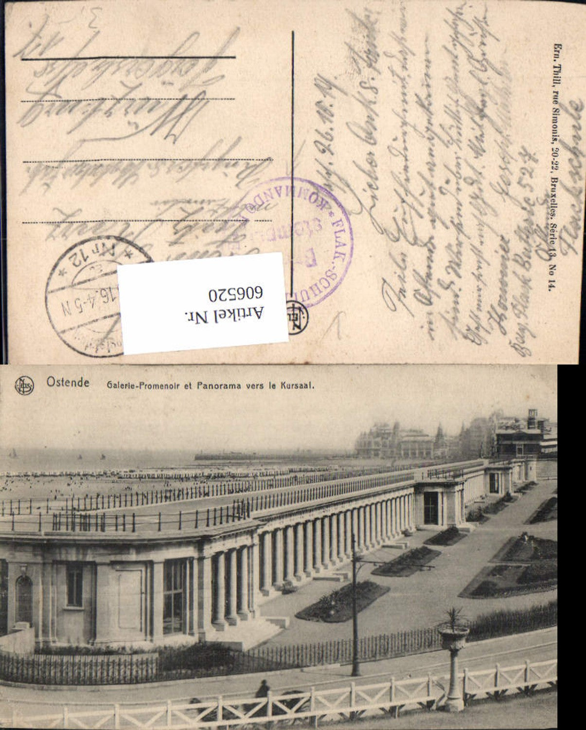 606520,Ostende Galerie-Promenoir et Panorama vers le Kursaal Belgium
