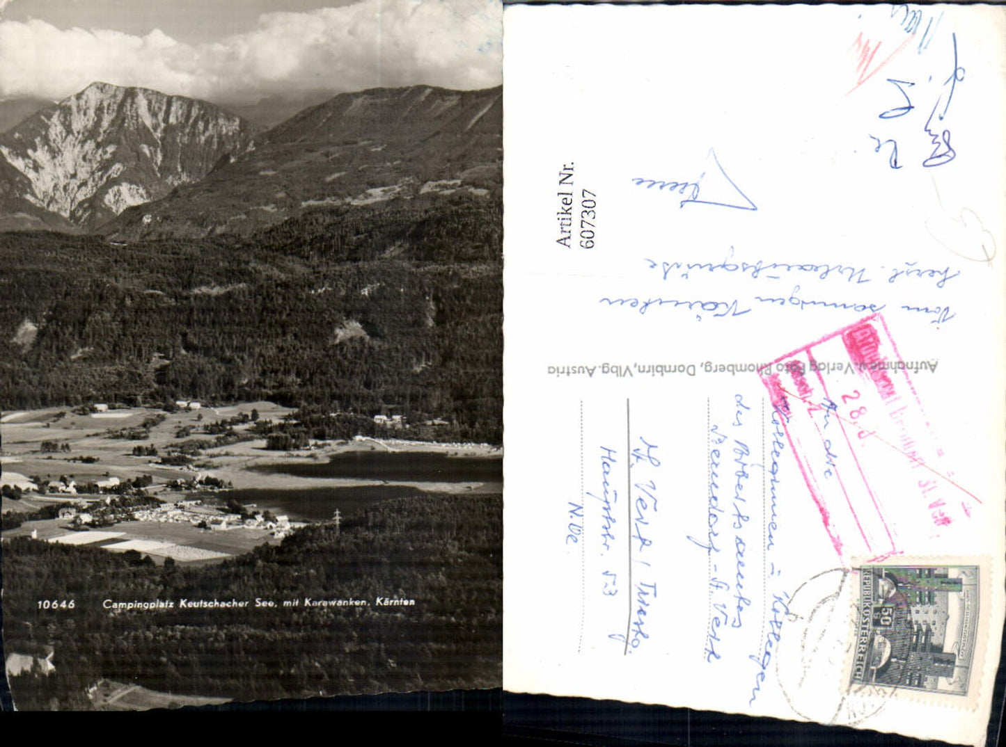 607307,Foto Ak Gampingplatz Keutschacher See Karawanken Keutschach