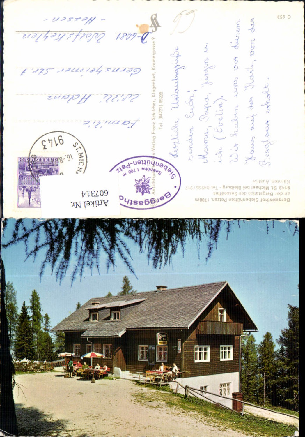 607314,St Michael b. Bleiburg Berggasthof Siebenhütten Petzen
