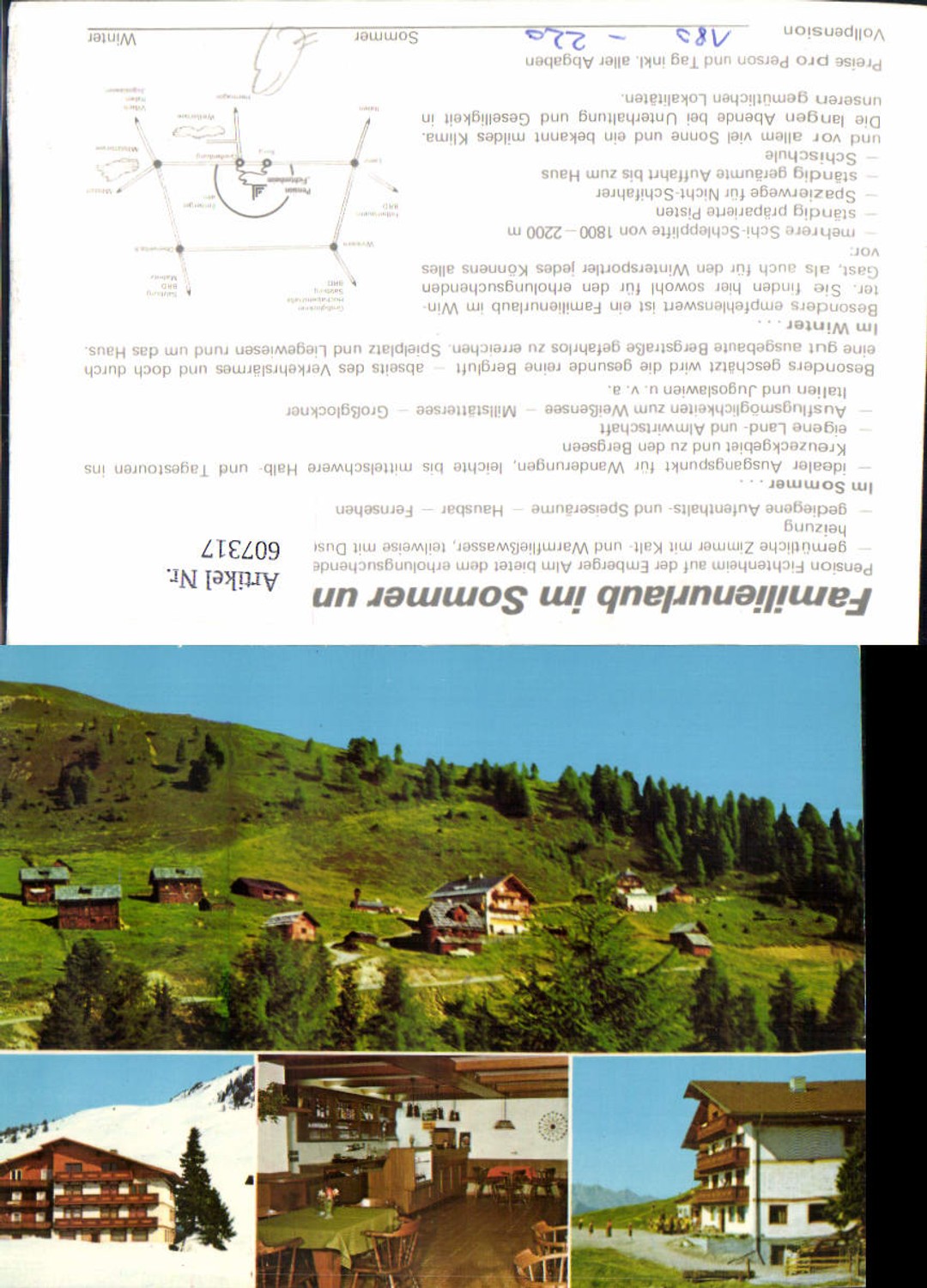 607317,Mehrbild Ak Gemeinde Berg Greifenburg Pension Fichtenheim Emberger Alm