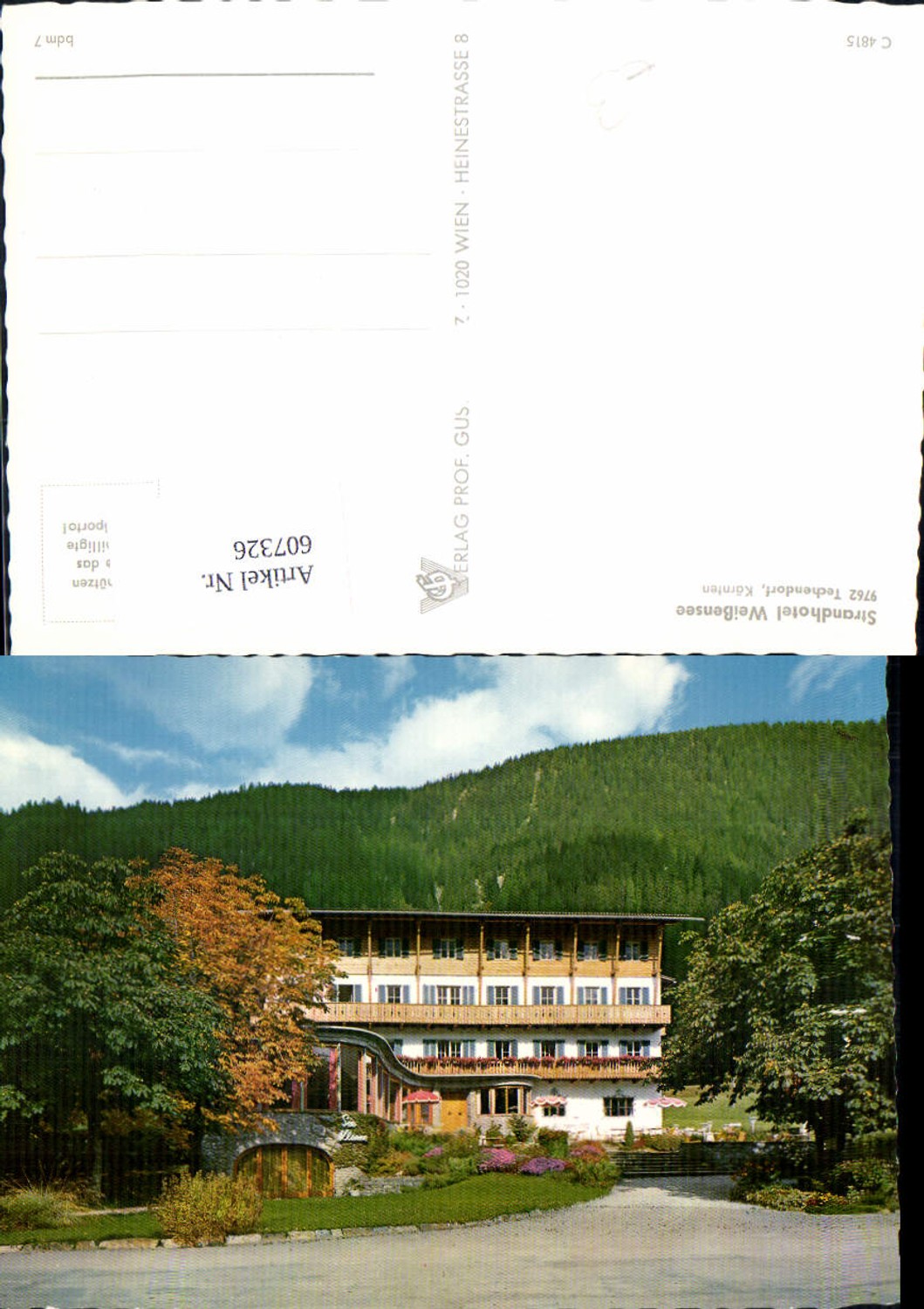 607326,Foto Ak Techendorf Strandhotel Weißensee