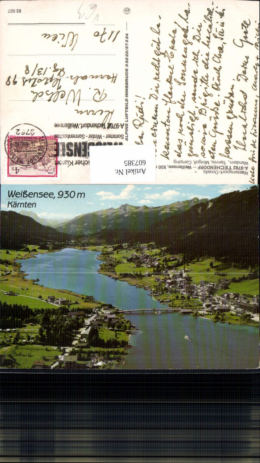607385,Techendorf Weißensee Totale pub Alpine Luftbild 82027