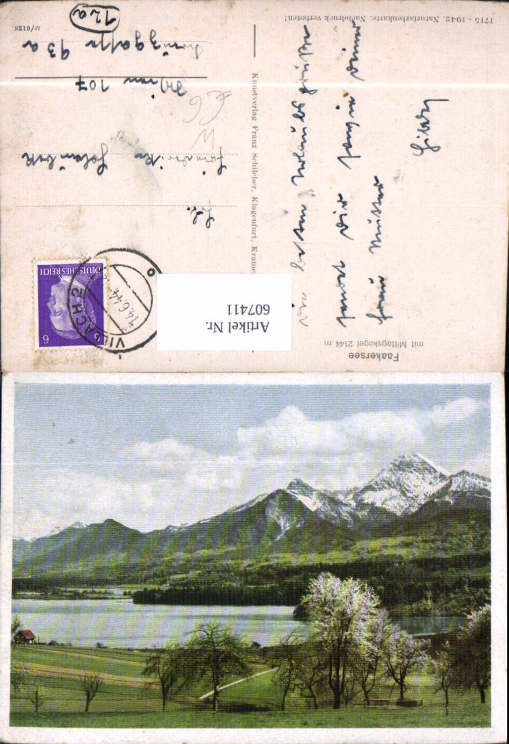 607411,Faakersee m. Mittagskogel Drobollach am Faaker See Villach