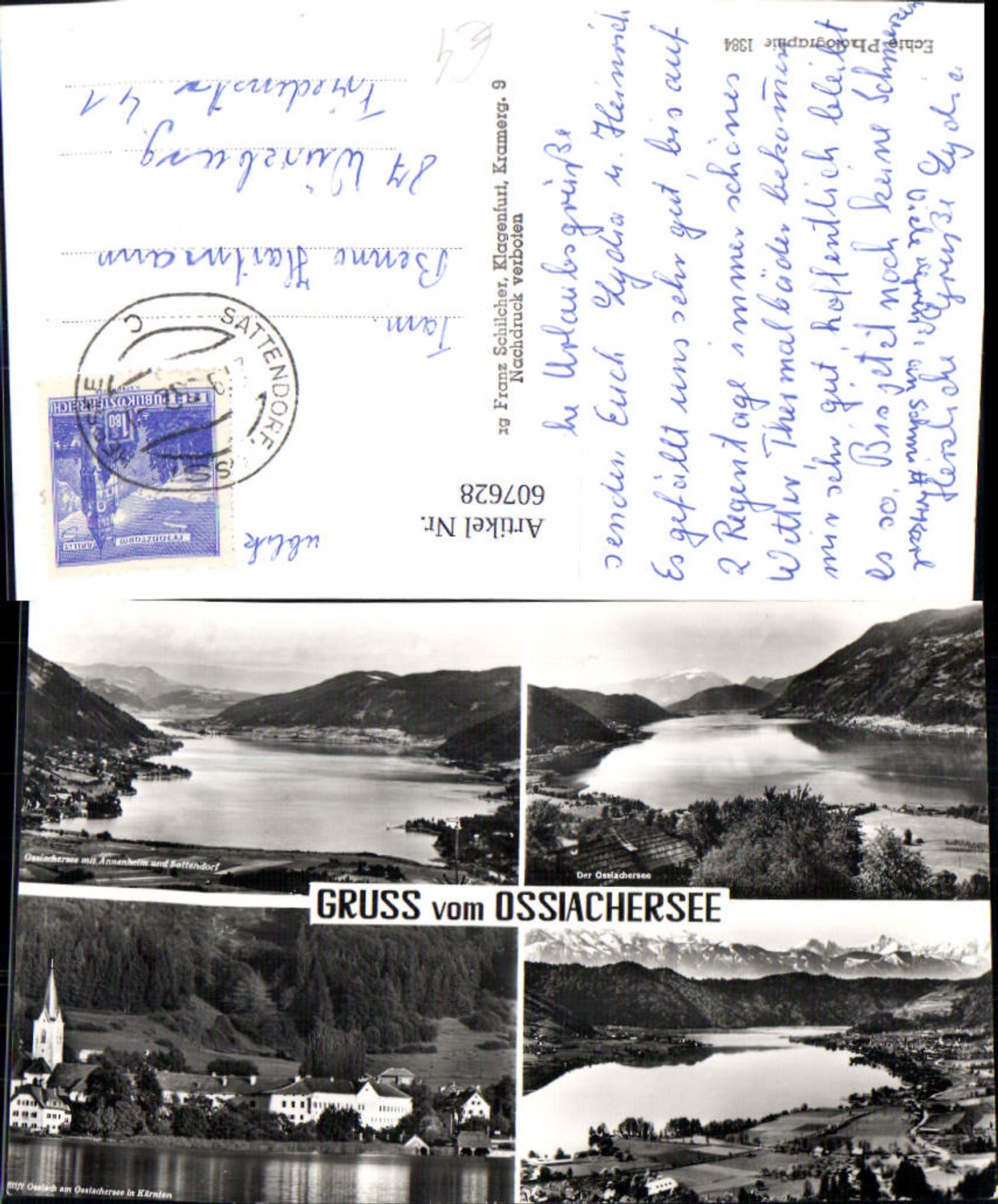 607628,Mehrbild Ak Ossiachersee Annenheim u. Sattendorf Stift Ossiach