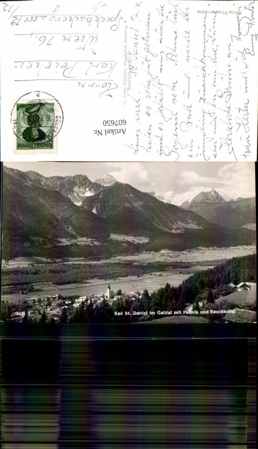 607650,Foto Ak Bad St Daniel i. Gailtal m. Pollnik u. Rauchkofel