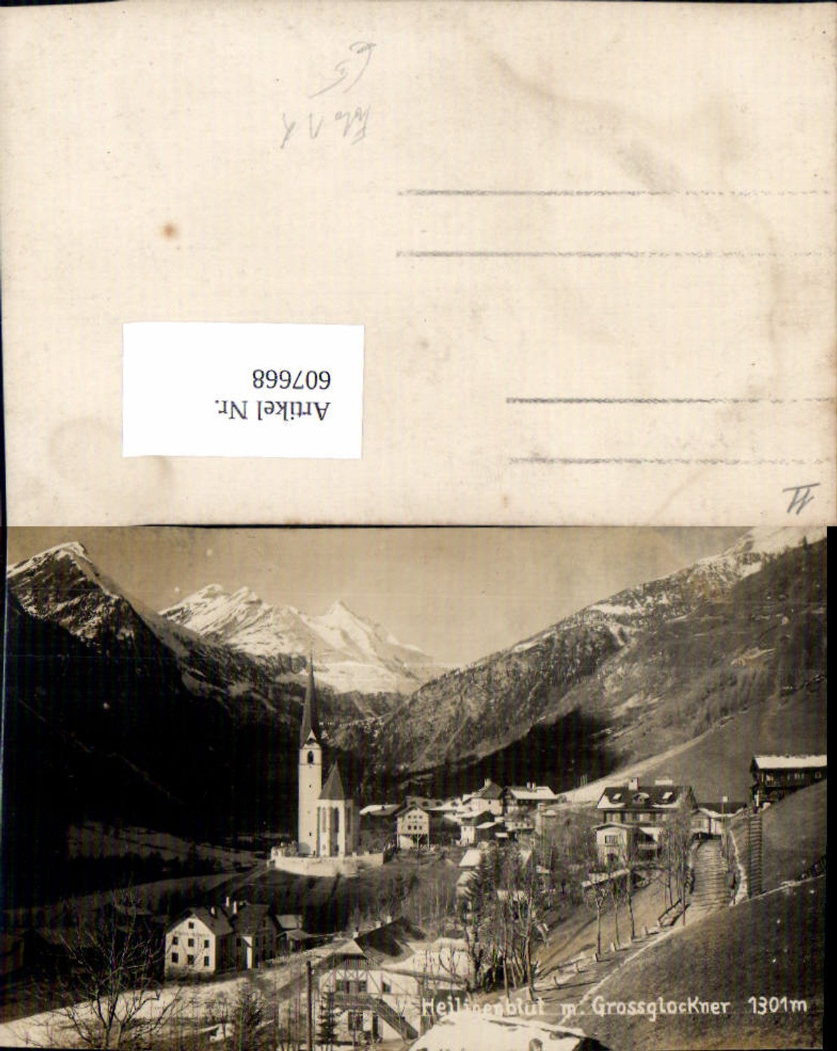 607668,Foto Ak Heiligenblut a. Großglockner