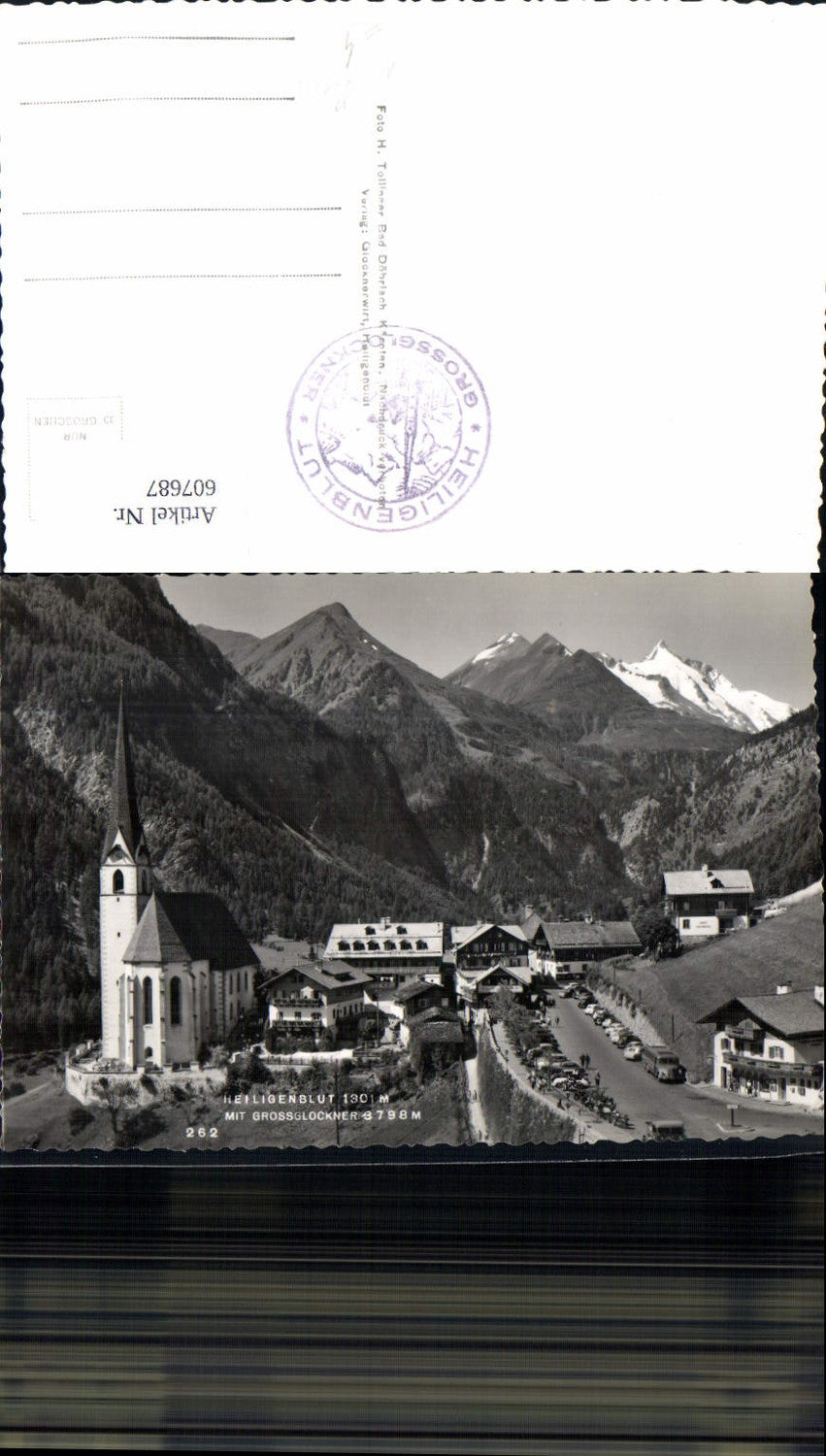 607687,Foto Ak Heiligenblut a. Großglockner Ansicht Bus Autobus