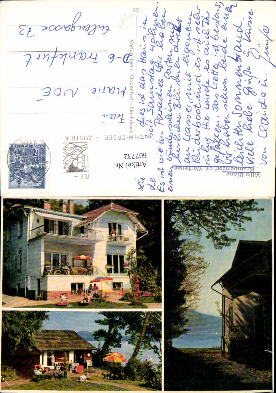 607732,Mehrbild Ak Krumpendorf a. Wörthersee Villa Blanc